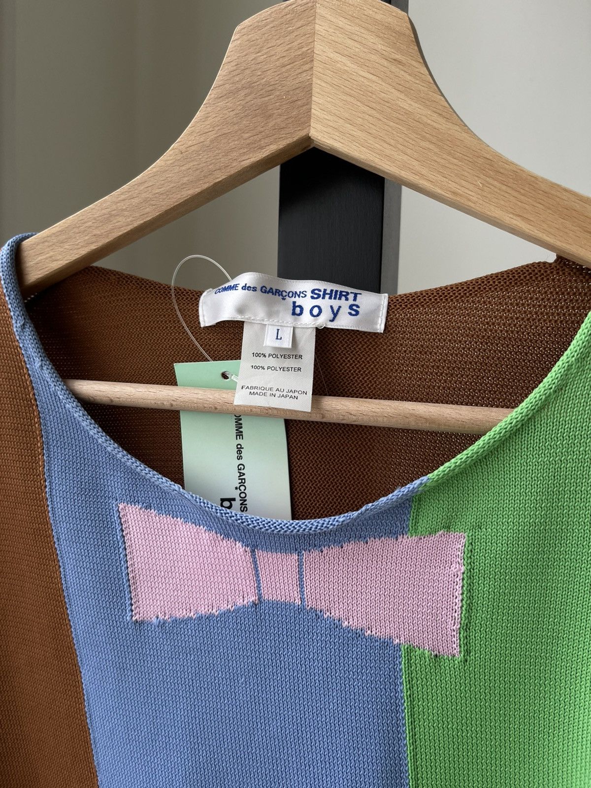 Comme des Garcons Comme des Garçons Shirt SS19 Multicolores Bow Tie Sweater Size US L / EU 52-54 / 3 - 3 Thumbnail