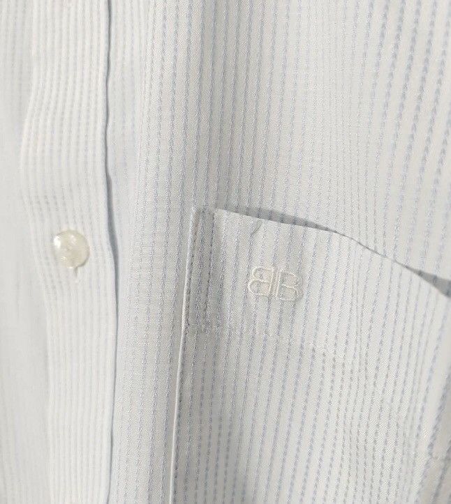 Balenciaga × Vintage Vintage Balenciaga Short Sleeve Shirt Striped Size US L / EU 52-54 / 3 - 3 Thumbnail