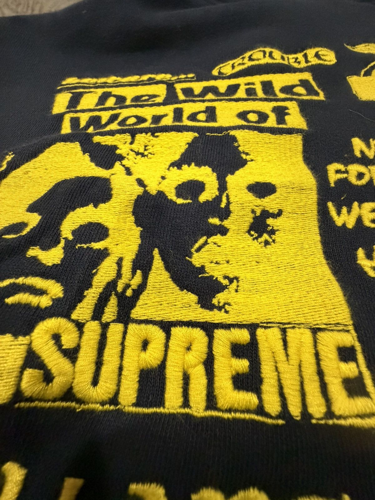 Supreme Supreme Wild Embroidered Hooded Sweatshirt 'Navy' Size US L / EU 52-54 / 3 - 4 Thumbnail