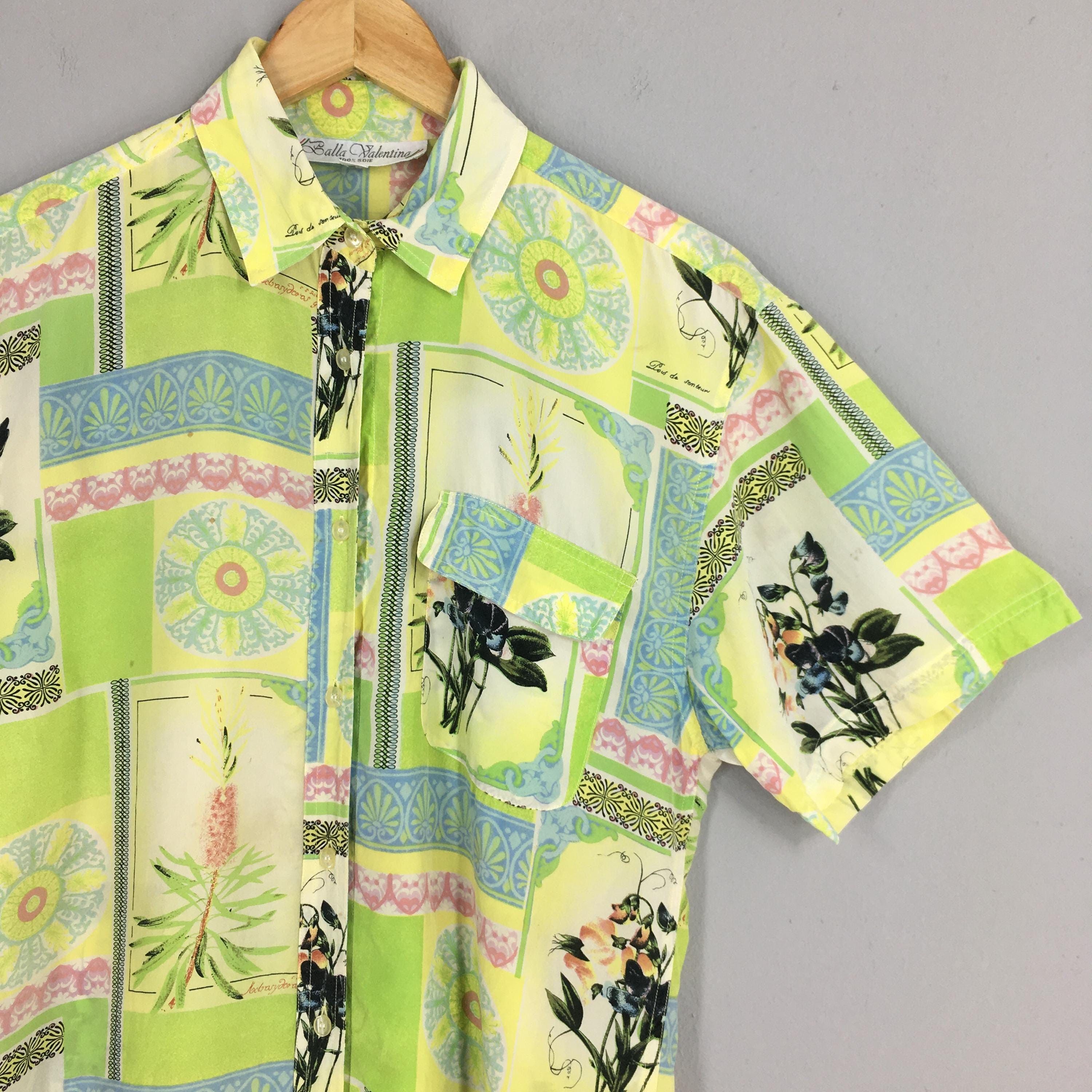 Other 90s Novelty Baroque Psychedelic Pattern Silk Shirt Small Size US S / EU 44-46 / 1 - 2 Thumbnail