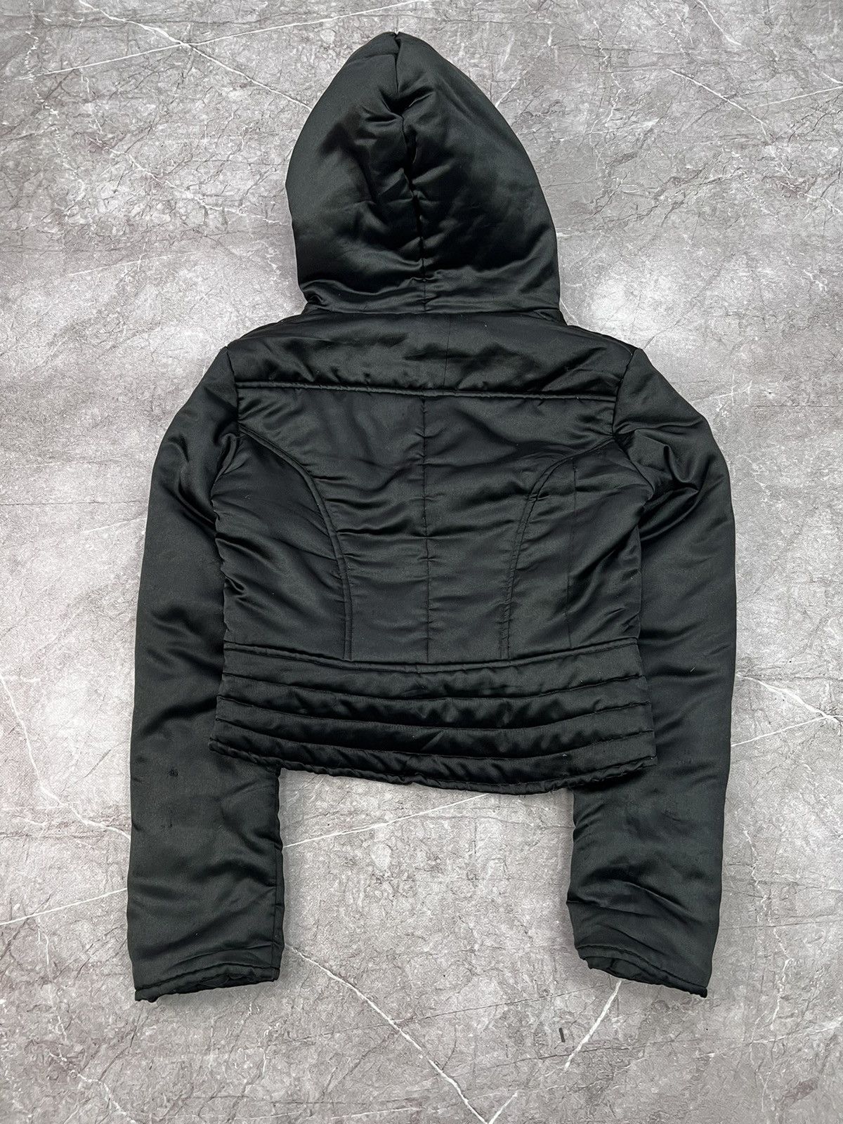 2000s Japanese Punk Grunge Fur Puffer Jacket opium style