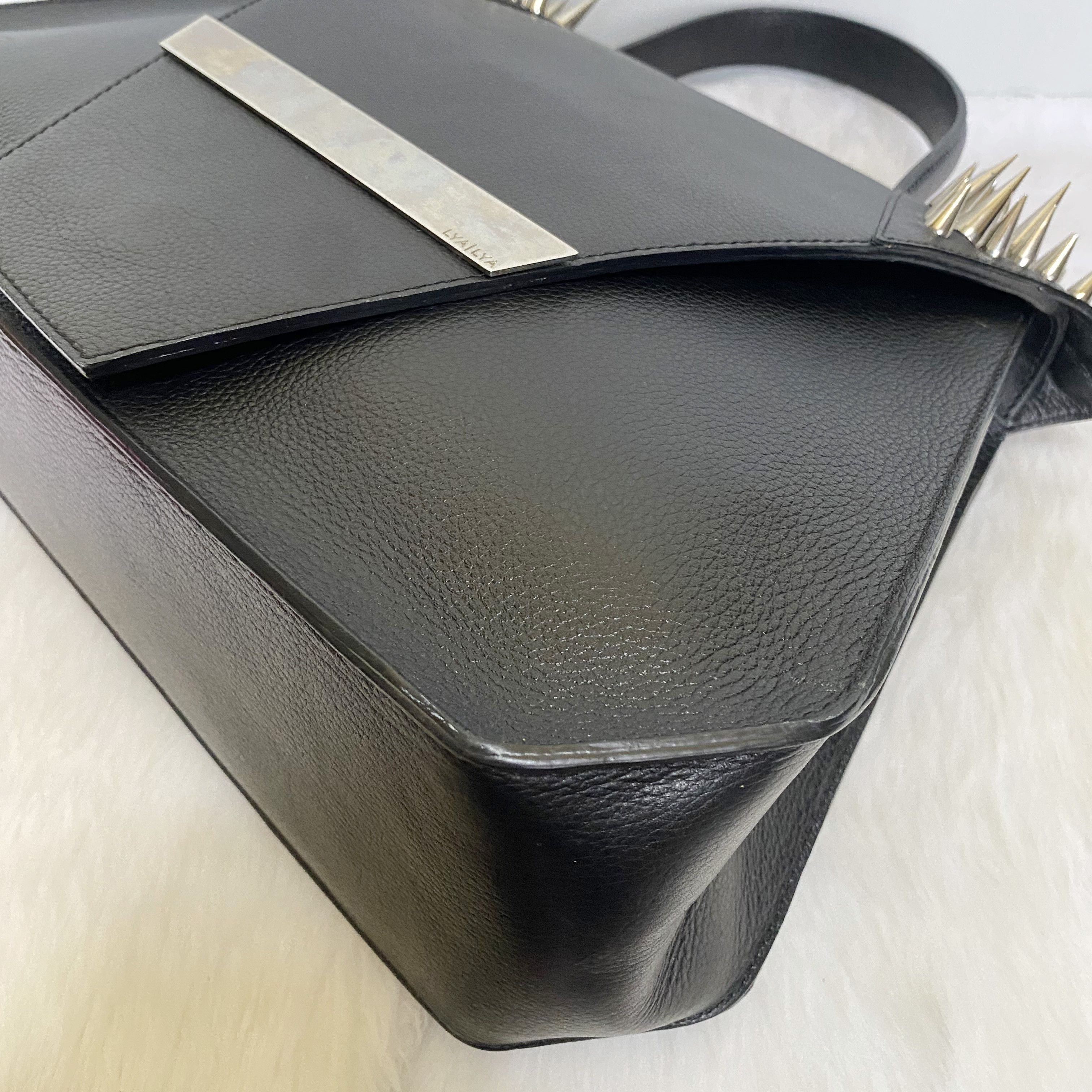 Other LYA LYA The Vault Black Leather Spiked Top Handle Bag Size ONE SIZE - 6 Thumbnail