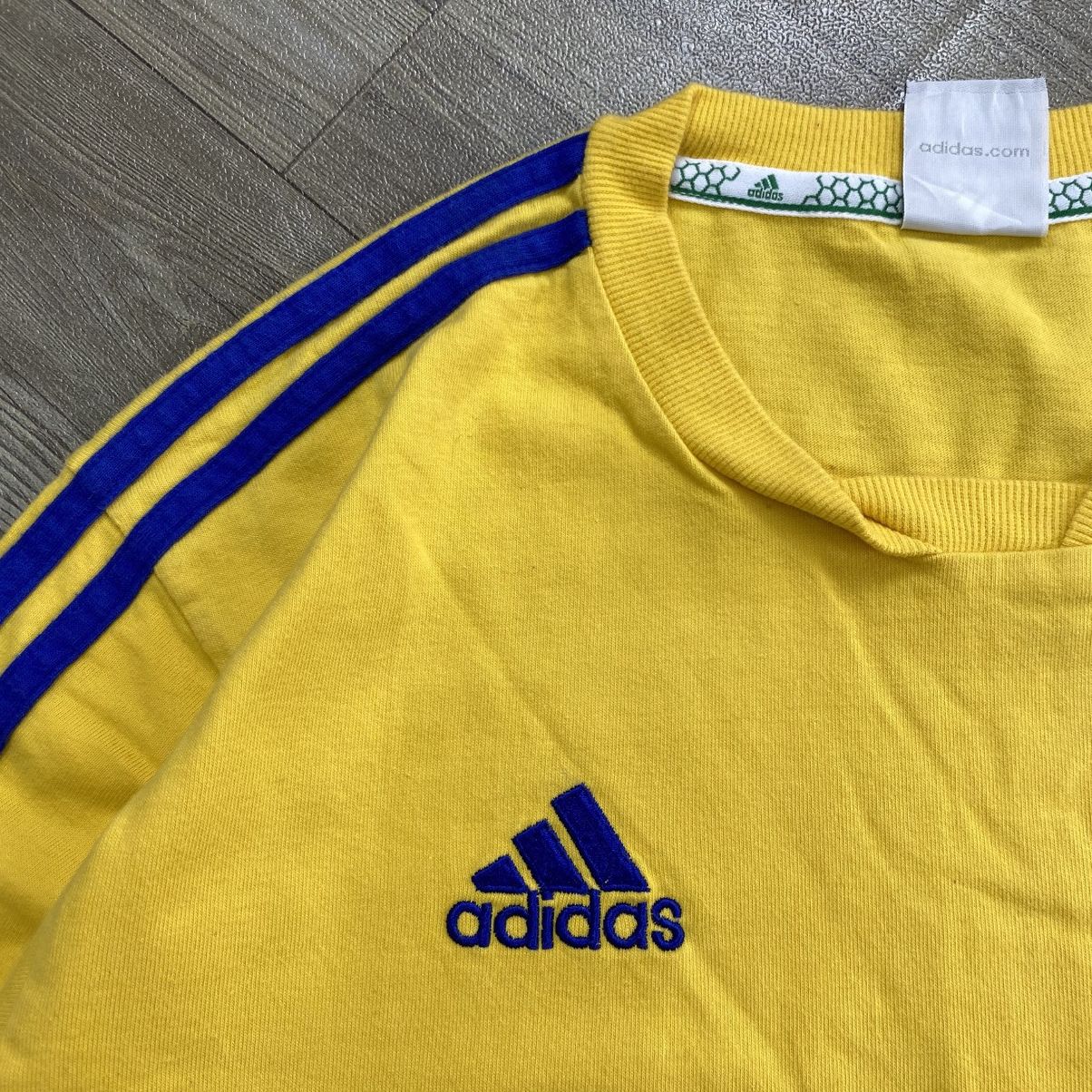 Adidas 1990s Vintage Adidas Brondby Sweden World Cup Reglan Tee Size US M / EU 48-50 / 2 - 9 Thumbnail