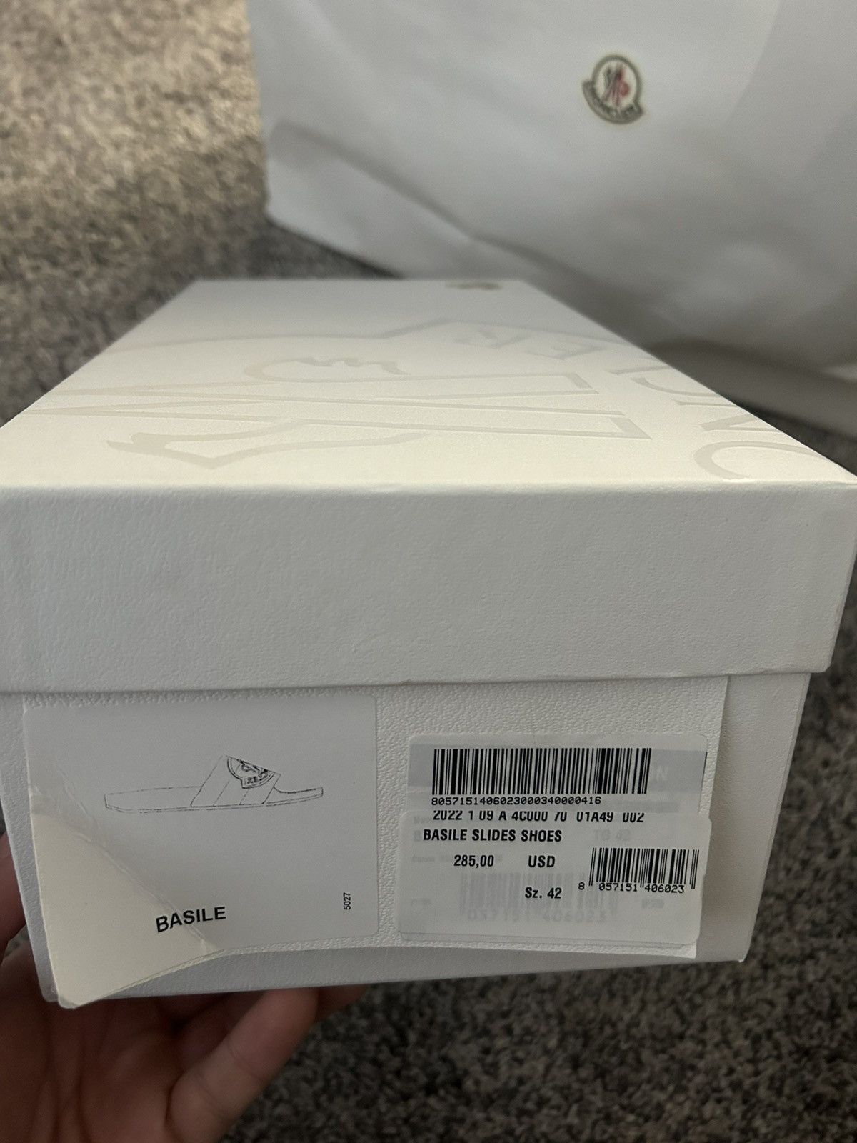 Moncler Moncler Basile Slides White/Blue/Red OPEN TO OFFERS Size US 9 / EU 42 - 5 Thumbnail