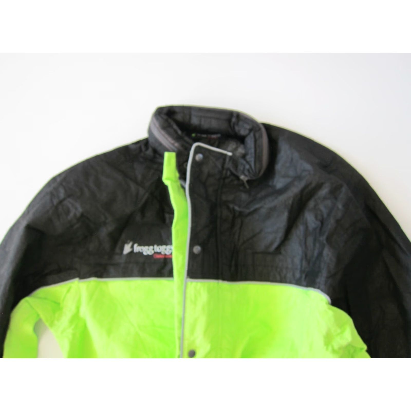 Vintage Frogg Toggs Hi Visibility Green Black Hooded Reflective Motorcycle Rain Jacket S Mens Jacket Size US S / EU 44-46 / 1 - 3 Thumbnail