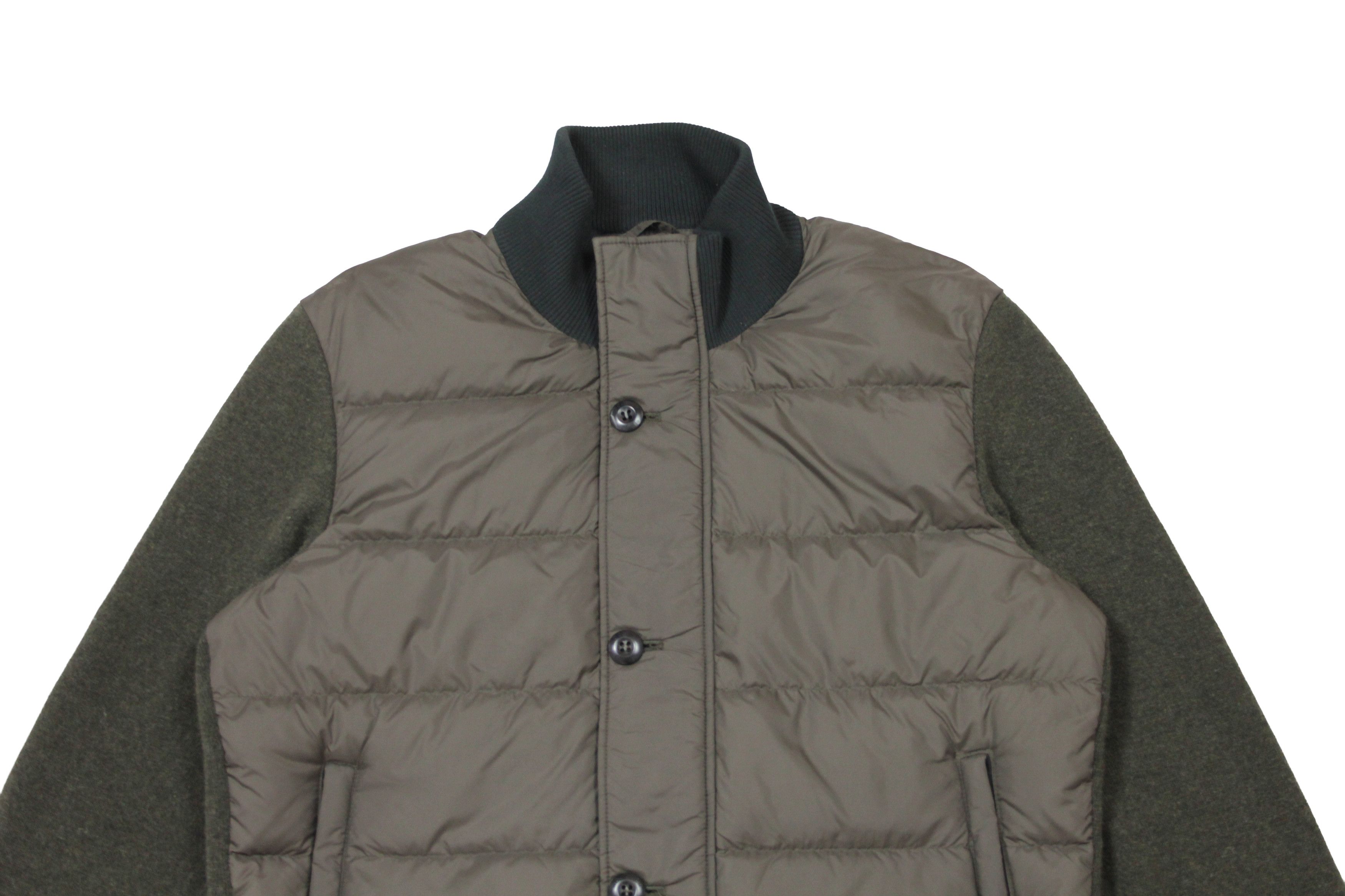 Woolrich Woolen Mills Logoed Hybrid Wool Down Bomber Jacket Size US XL / EU 56 / 4 - 3 Thumbnail
