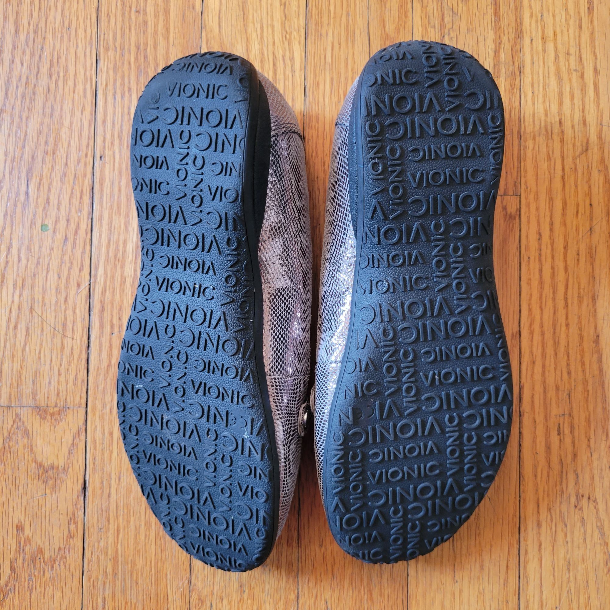 Vionic Vionic Orthaheel Loafers 6.5 Gray Snake Print ALDA Pewter Me Size US 6.5 / IT 36.5 - 4 Thumbnail