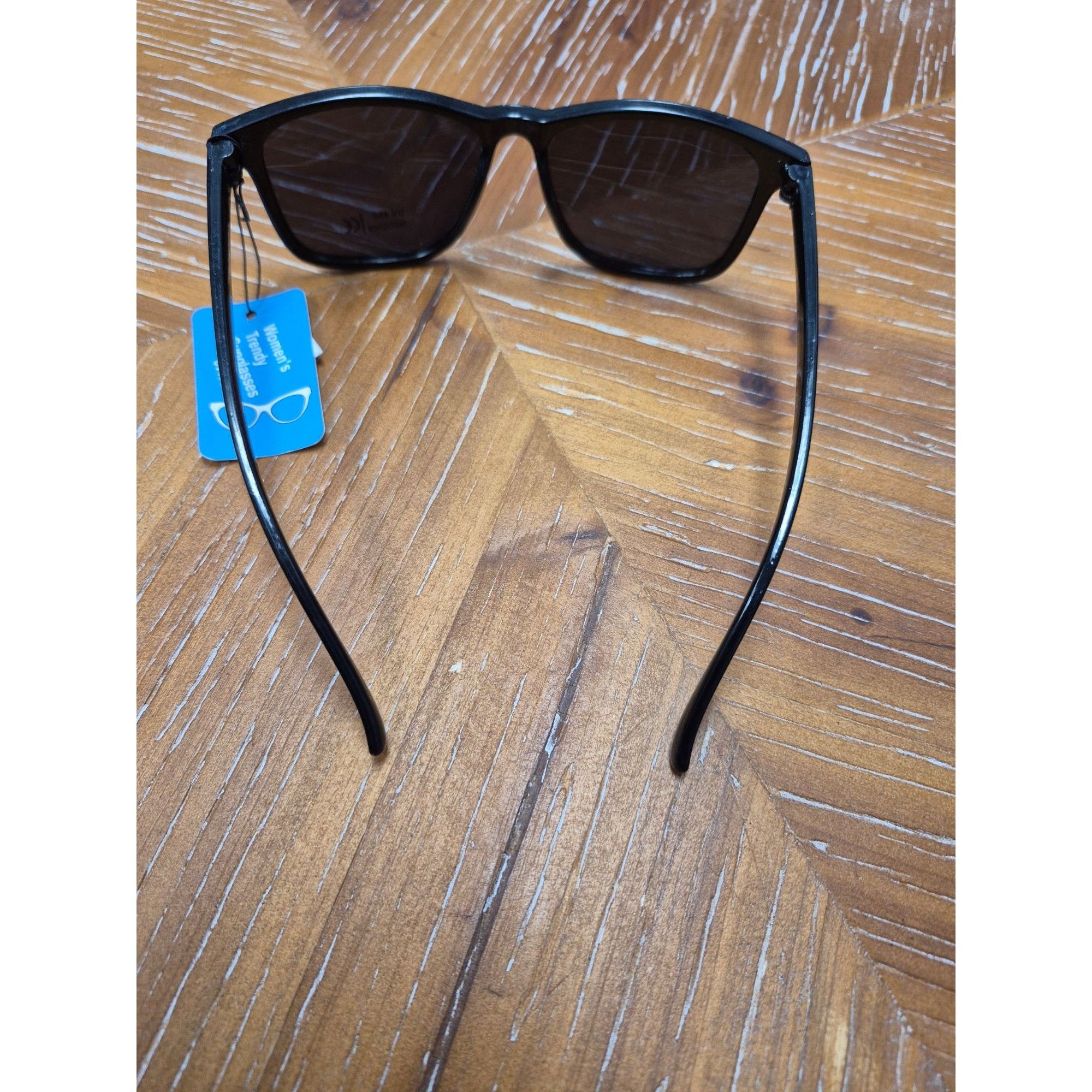 Other Womens Trendy Black UV400 Sunglasses With Tag Square Frame S Size ONE SIZE - 4 Thumbnail