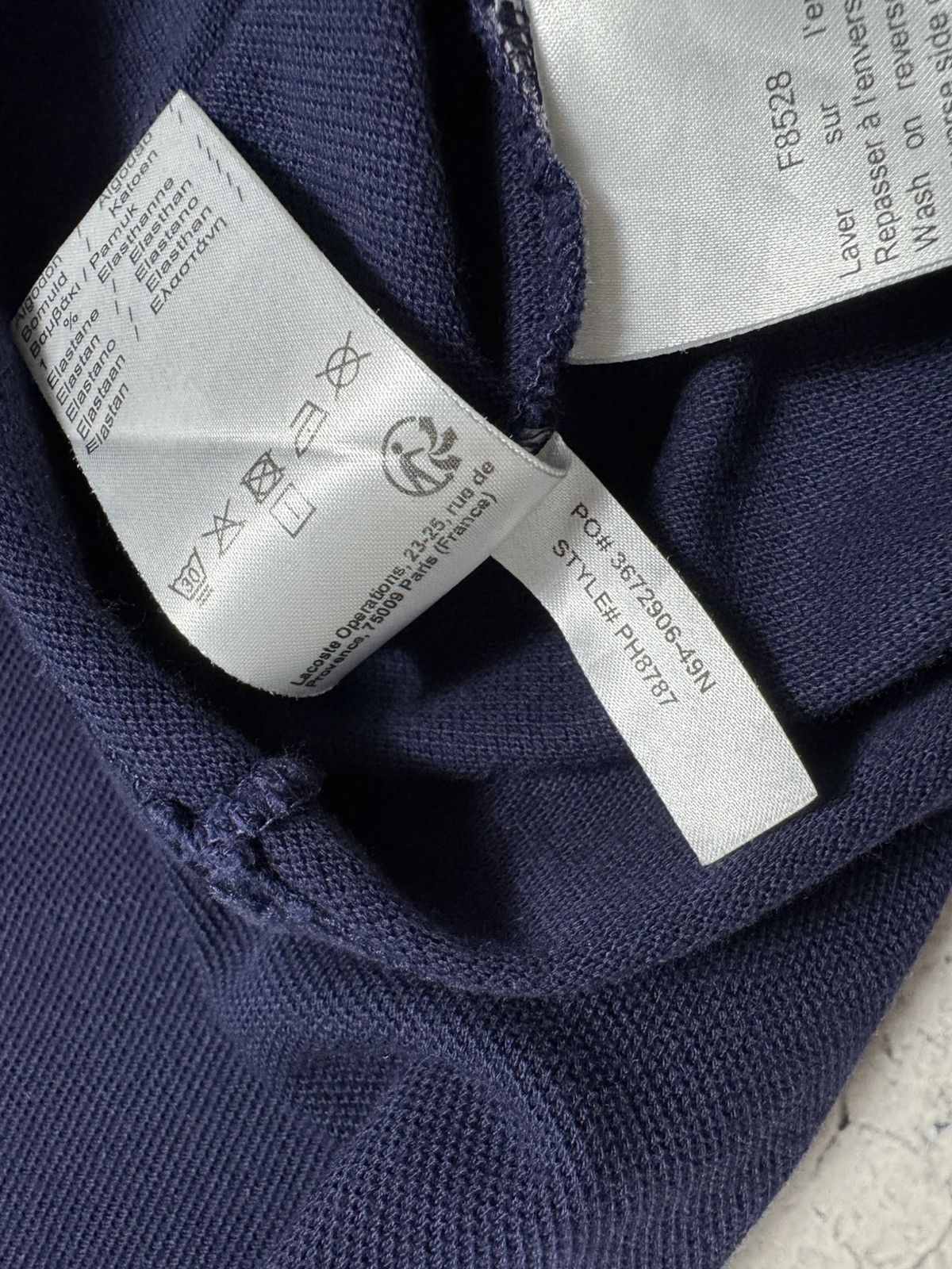 Lacoste Lacoste Navy Polo Shirt Big Logo Size M Size US M / EU 48-50 / 2 - 9 Thumbnail