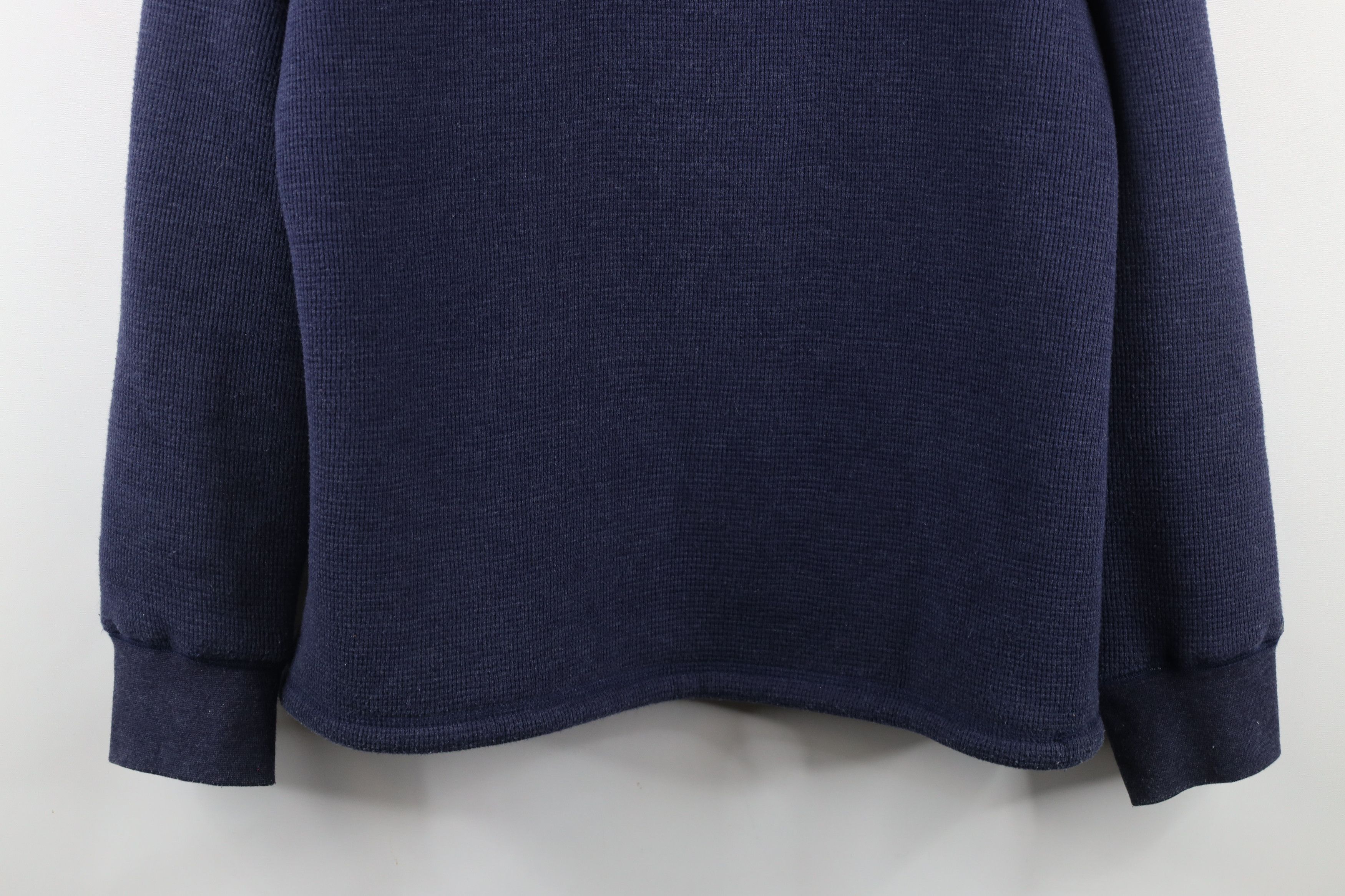 Vintage Vintage 90s Lined Thermal Waffle Knit Henley Sweatshirt Size US M / EU 48-50 / 2 - 3 Thumbnail