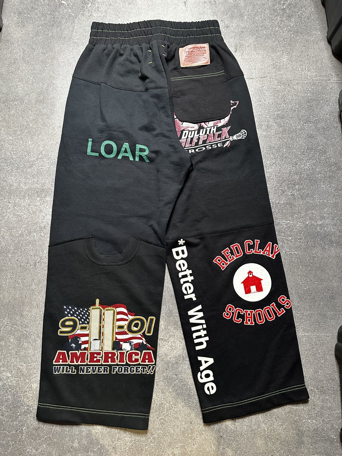 Better With Age Better With Age Remoir Reconstructed Sweatpants Black - 2 Size US 40 / EU 56 - 5 Thumbnail