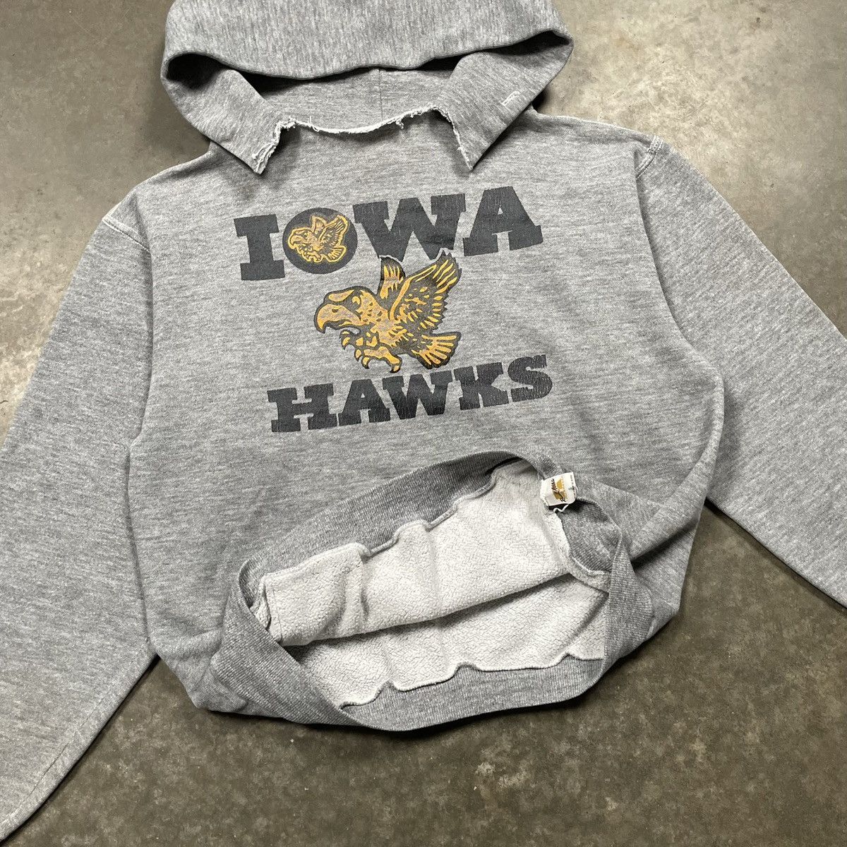 Russell Athletic × Vintage True Vintage 1970s Iowa Hawkeyes College Russell Hoodie Gray Size US S / EU 44-46 / 1 - 4 Thumbnail