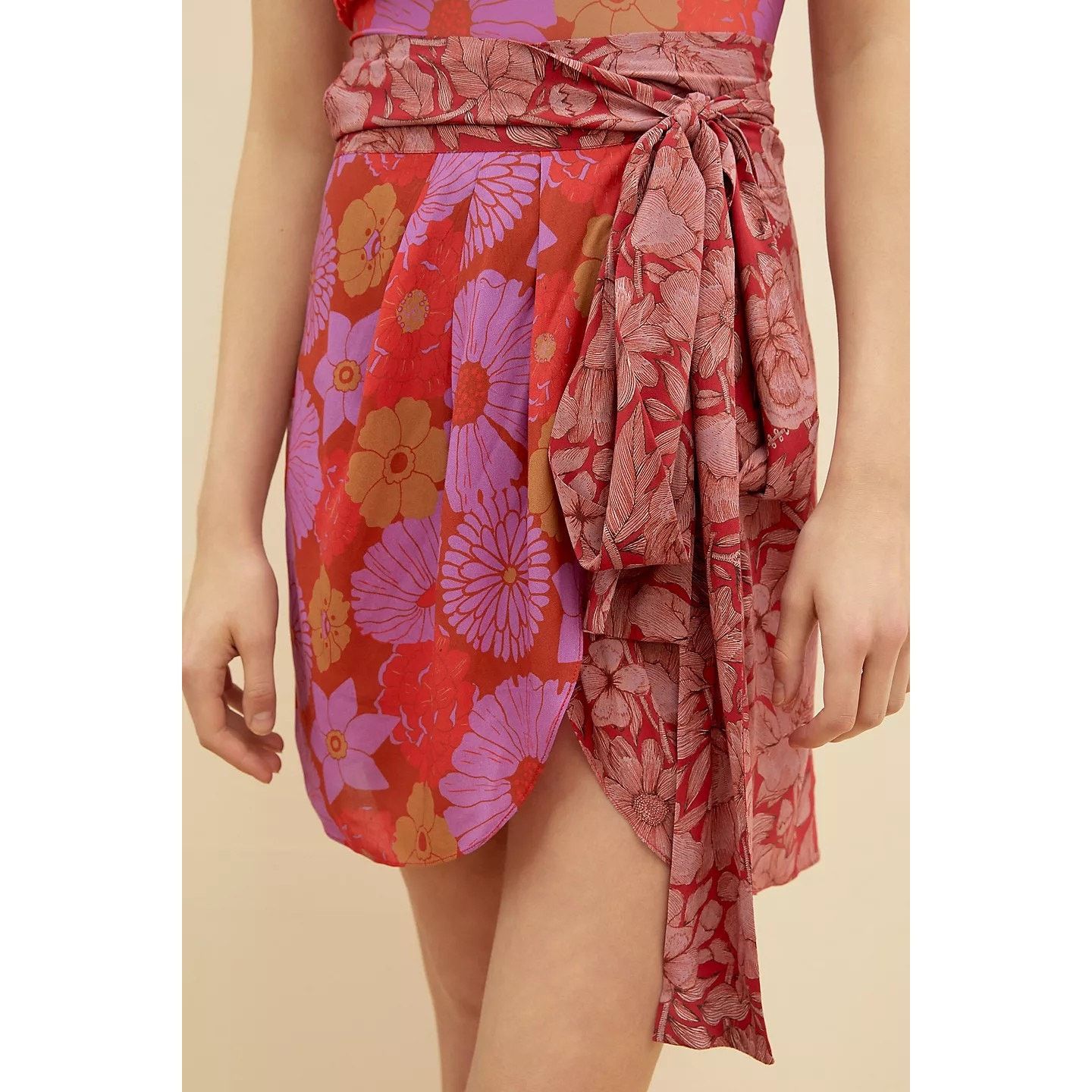 Anthropologie New Anthropologie Kinsale Wrap Mini Skirt by Carolina K Size 30" / US 8 / IT 44 - 1 Thumbnail