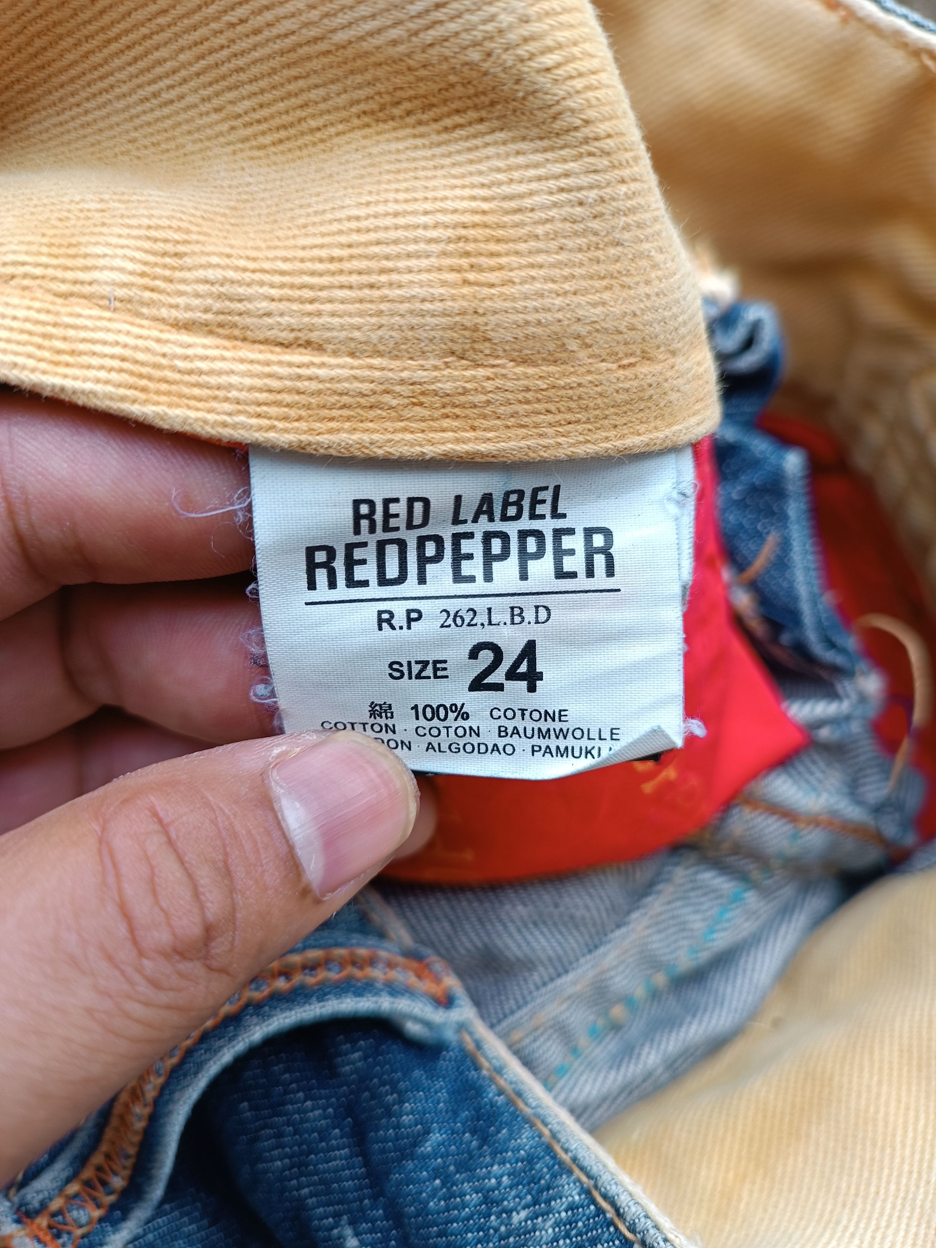 If Six Was Nine × Japanese Brand × Le Grande Bleu (L.G.B.) RedPepper RedLabel Flare Distressed Whiskers Faded DenimE243 Size US 26 / EU 42 - 19 Thumbnail