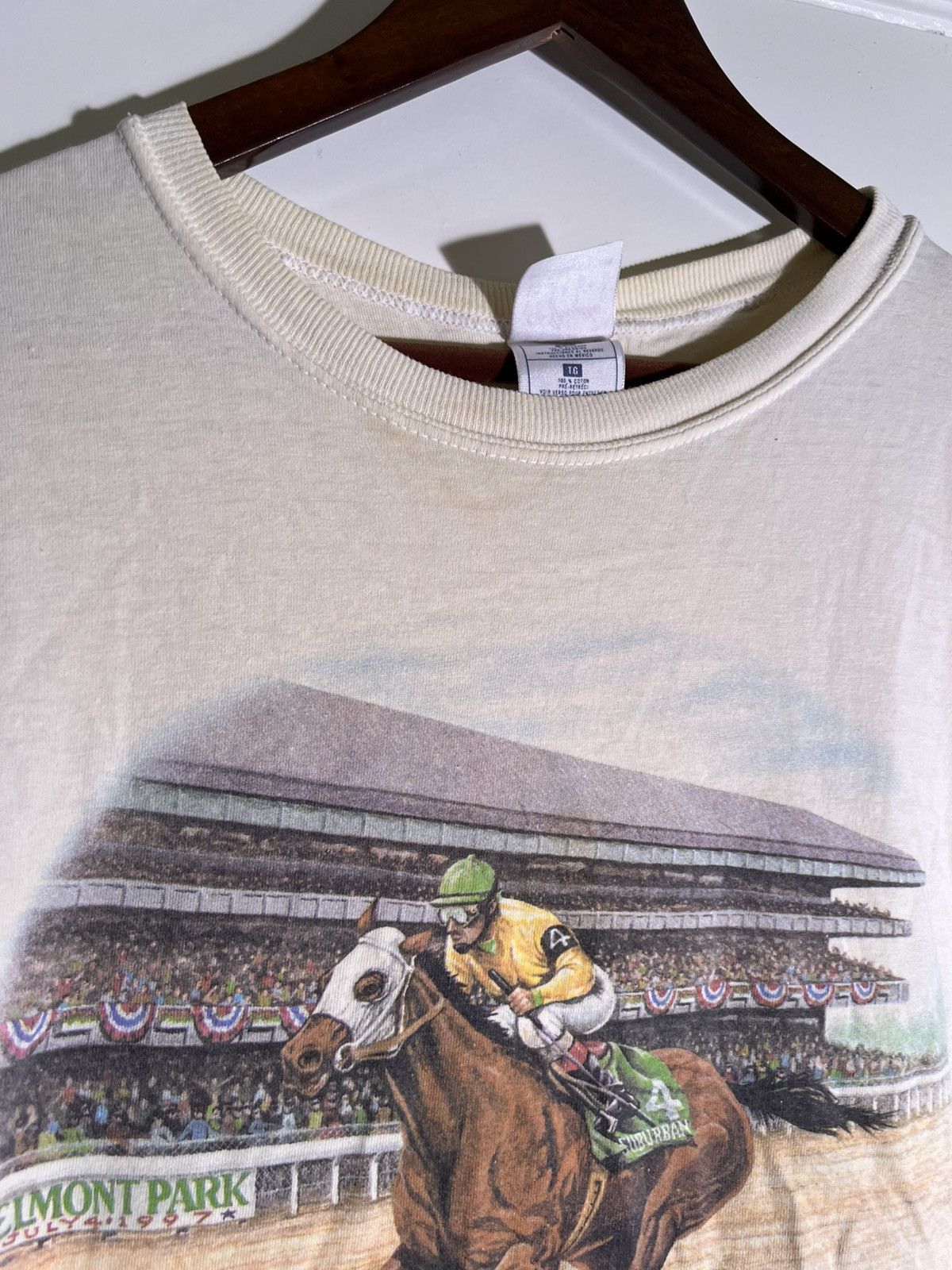 Vintage 90’s 2000’s Y2K VTG Vintage Belmont Park Horse Racing Shirt Size US XL / EU 56 / 4 - 6 Thumbnail