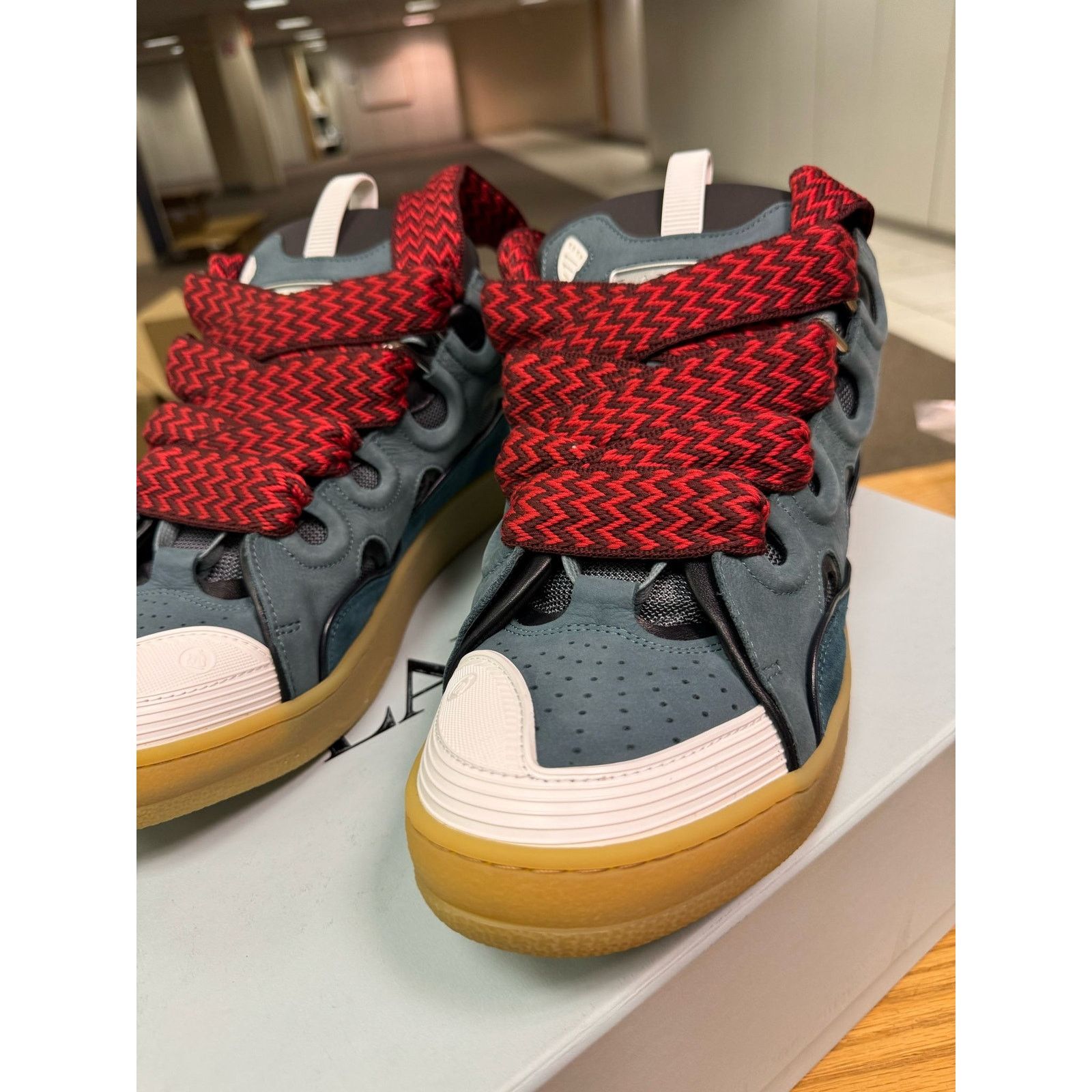 Lanvin o1rshd1 Q:2 / Curb Sneakers in Anthracite Size US 11 / EU 44 - 6 Thumbnail