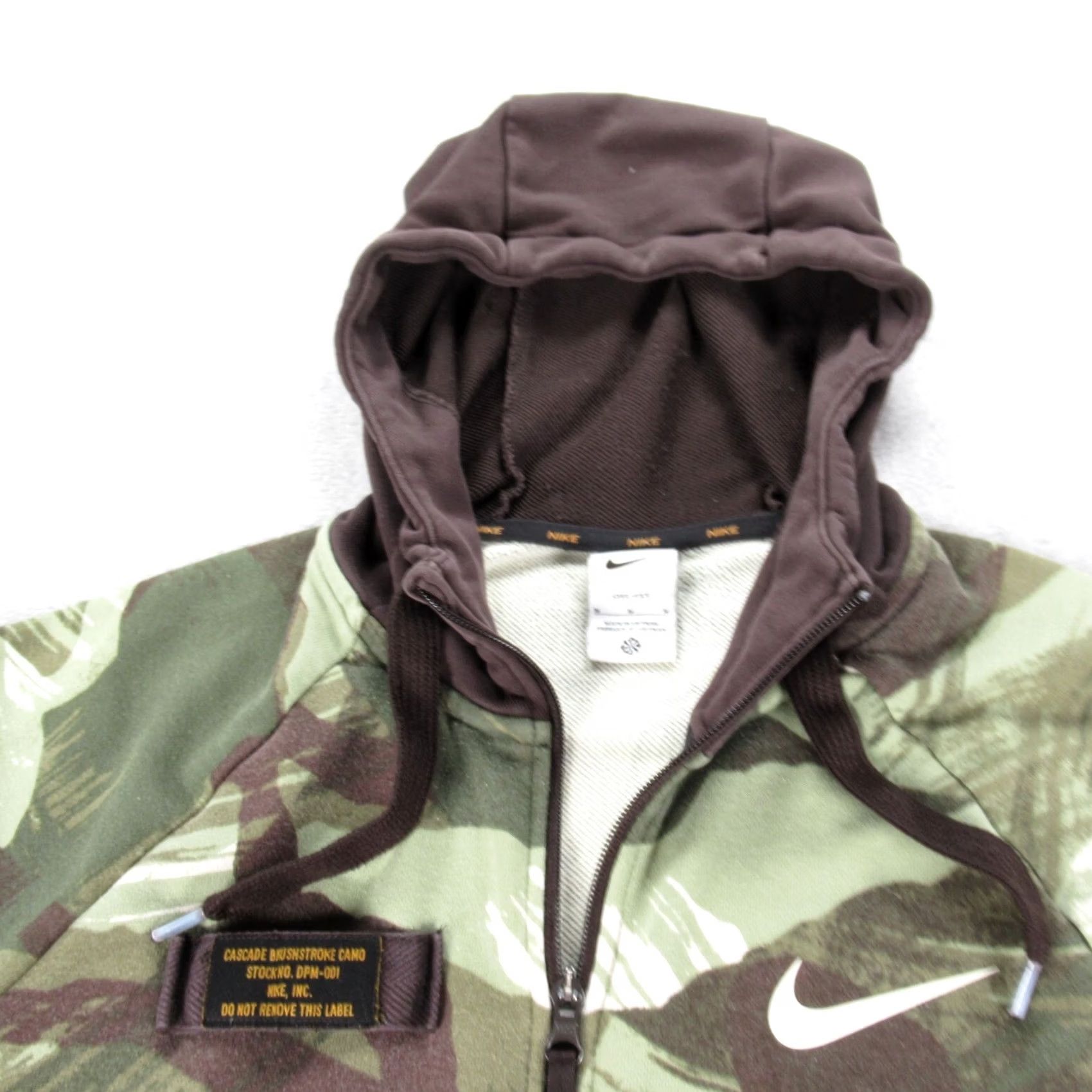 Nike Nike Full Zip Mens M Brown Hoody Brushstroke Camouflage Dri Fit Pockets Size US M / EU 48-50 / 2 - 7 Thumbnail