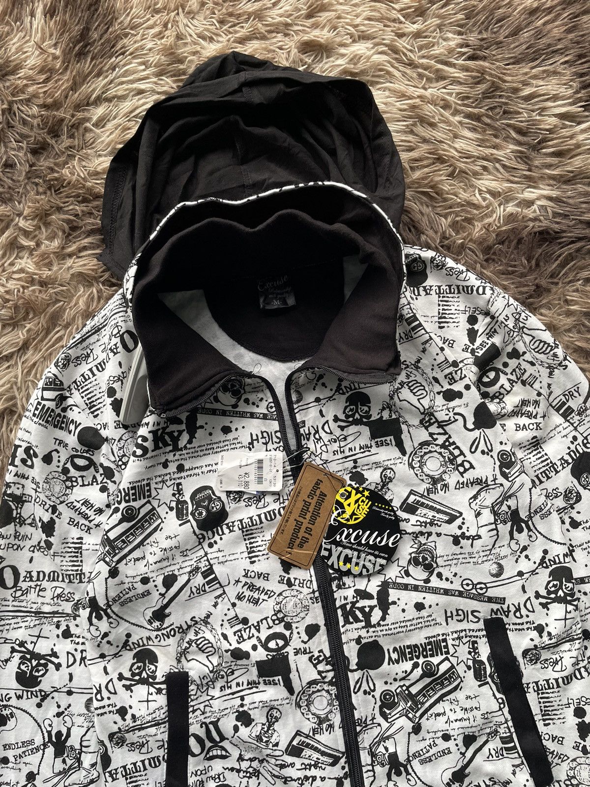 If Six Was Nine BNWT Excuse Hoodie ifsixwasnine punk style Size US M / EU 48-50 / 2 - 3 Thumbnail