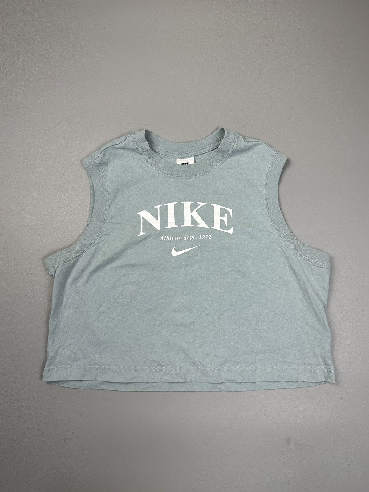 Nike Nike Athletic Mint Crop Top Tee Big Logo Size L / US 10 / IT 46 - 1 Thumbnail
