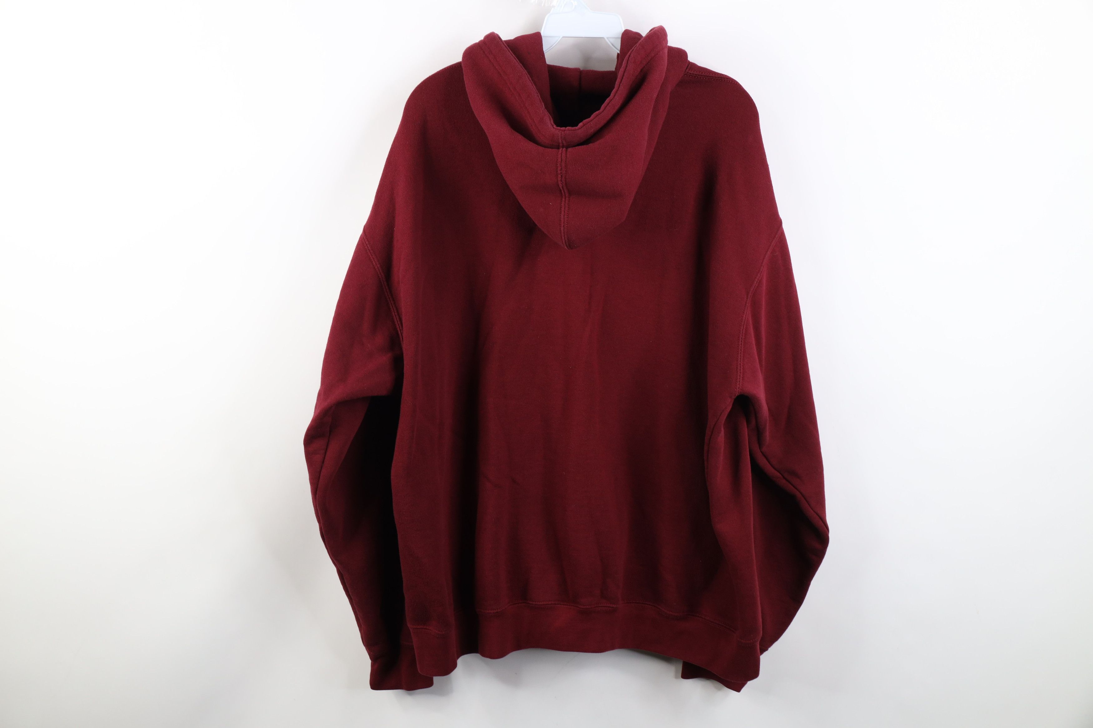 Vintage Vintage 90s Y2K Streetwear Heavyweight Hoodie Sweatshirt Red Size US XL / EU 56 / 4 - 11 Thumbnail