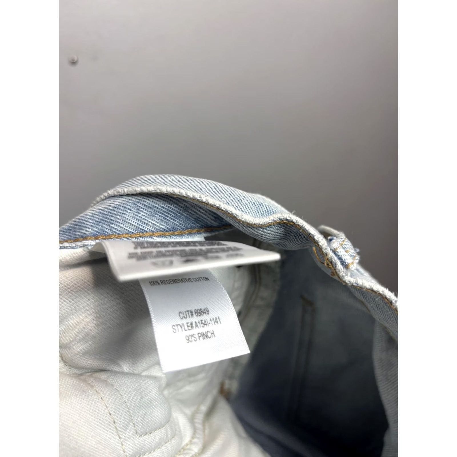 Agolde VINTAGE AGOLDE 90s Pinch Jeans Womens 29 Blue Light Wash Mom Fit Button Fly Denim Ladies Size 29" - 6 Thumbnail