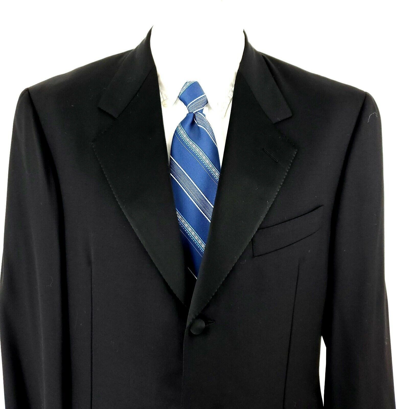 Hickey Freeman Hickey Freeman Wool 3 Felt Button Tuxedo Jacket 40L Black Su Size 40L - 1 Thumbnail