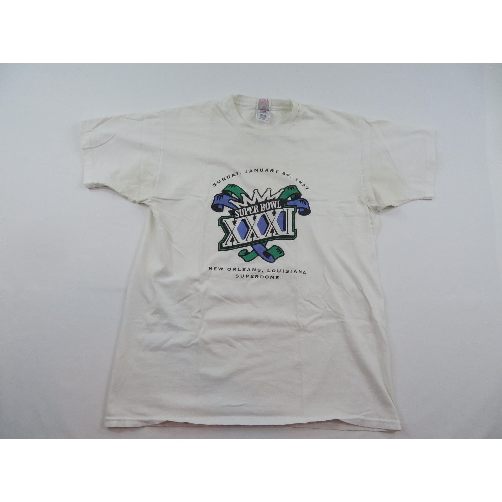 Fruit Of The Loom Vintage Super Bowl XXXI T-Shirt, 1997 New Orleans, XL Size US XL / EU 56 / 4 - 1 Thumbnail