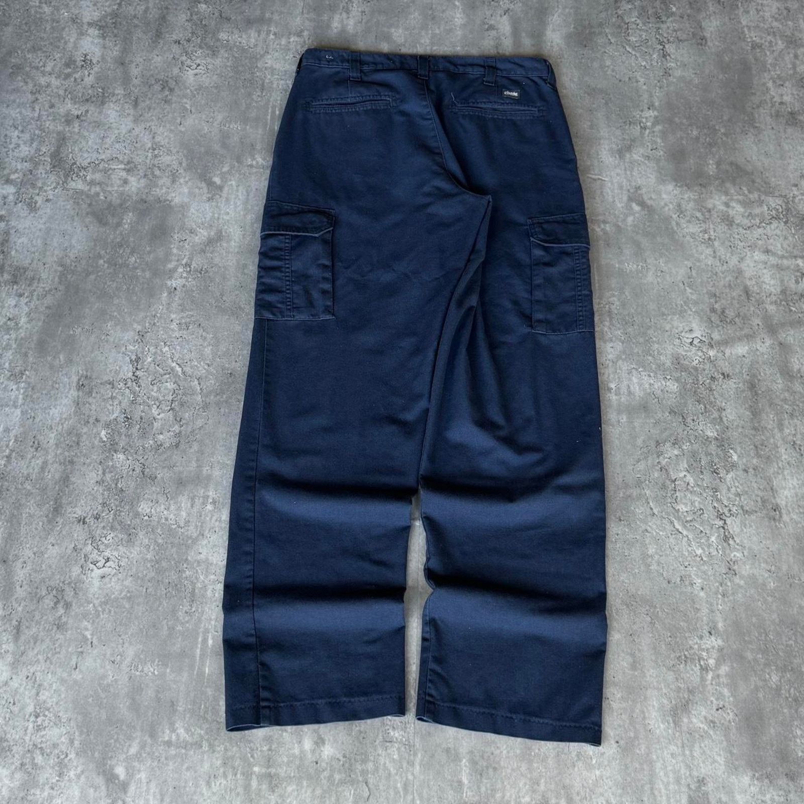 Carhartt × Vintage Vintage Y2K Carhartt Style Navy Blue Distressed Cargo Pants Size US 33 - 2 Thumbnail