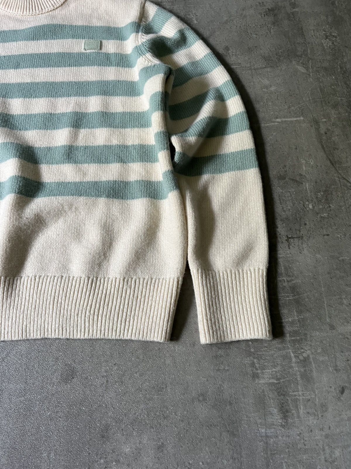 Acne Studios Acne Studios striped sweater beige green wool Size US S / EU 44-46 / 1 - 3 Thumbnail
