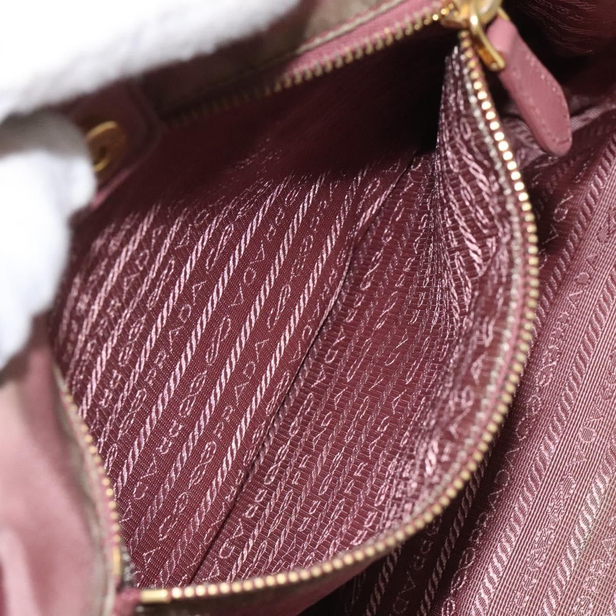 Prada PRADA Hand Bag Nylon Pink Gold Size ONE SIZE - 11 Thumbnail