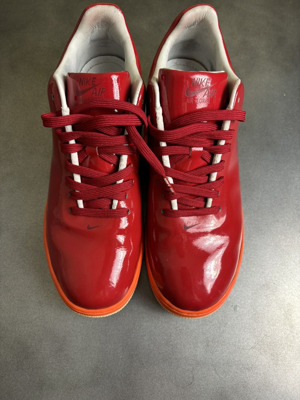 Nike × Supreme × Vintage 2006 Nike Air Force 1 Supreme Seamless Patent Leather VNTG Size US 10 / EU 43 - 5 Thumbnail