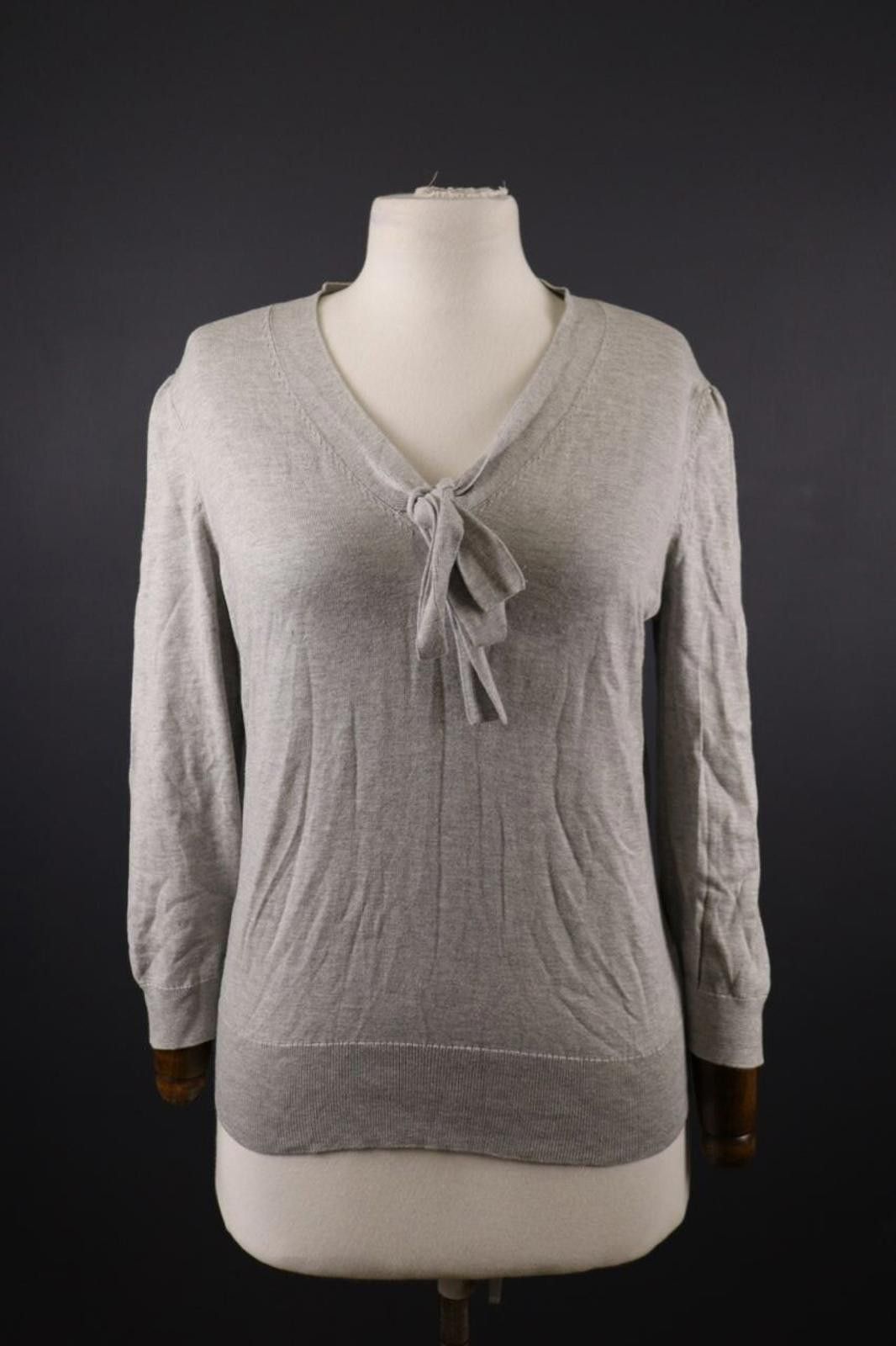 Lauren Ralph Lauren Lauren Ralph Lauren Gray Silk Drawstring Top Shirt Size M Size M / US 6-8 / IT 42-44 - 1 Thumbnail