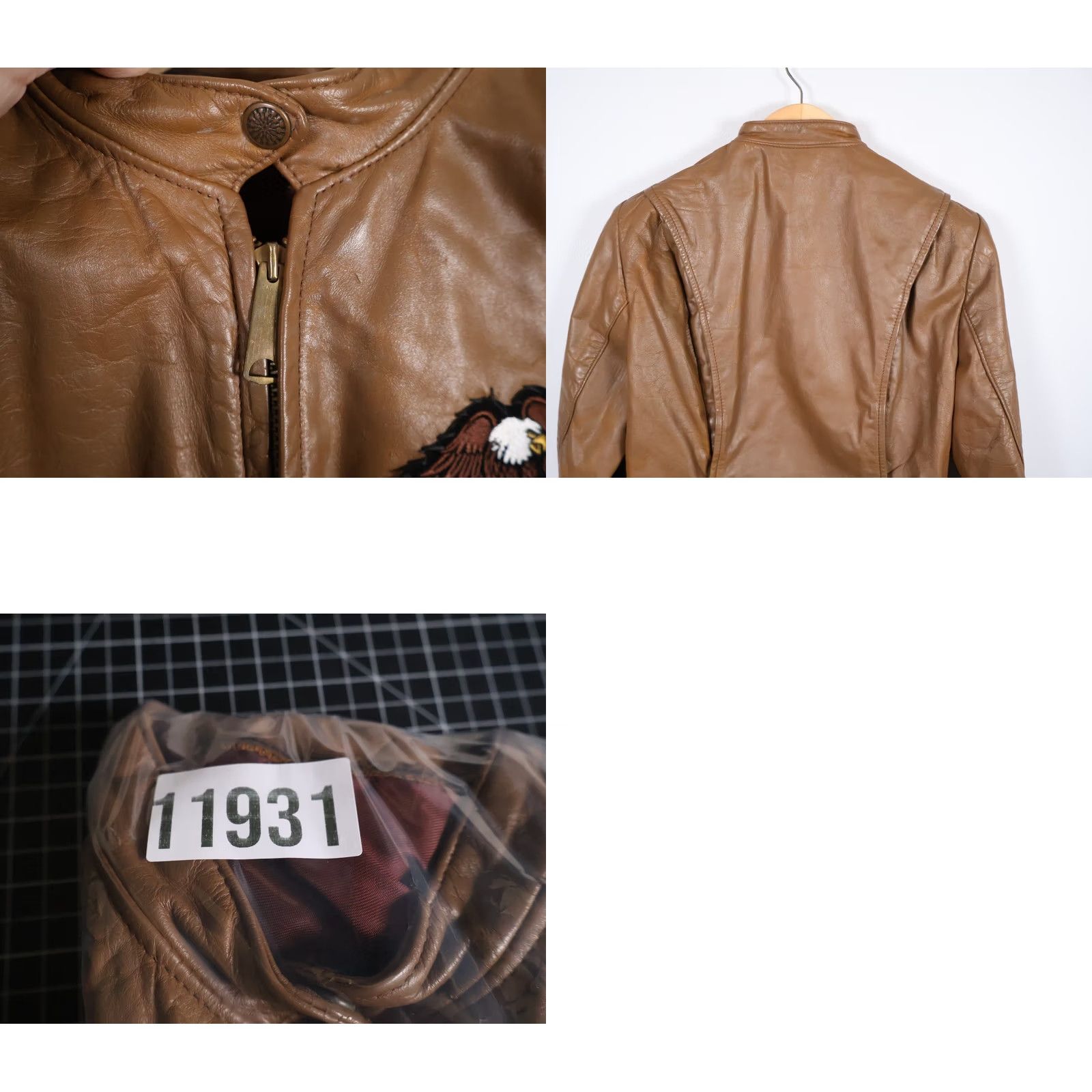 Brooks VINTAGE Brooks Sportswear Jacket Men's 40 (Medium) Brown Harley Patch Leather 60s Size US M / EU 48-50 / 2 - 11 Thumbnail
