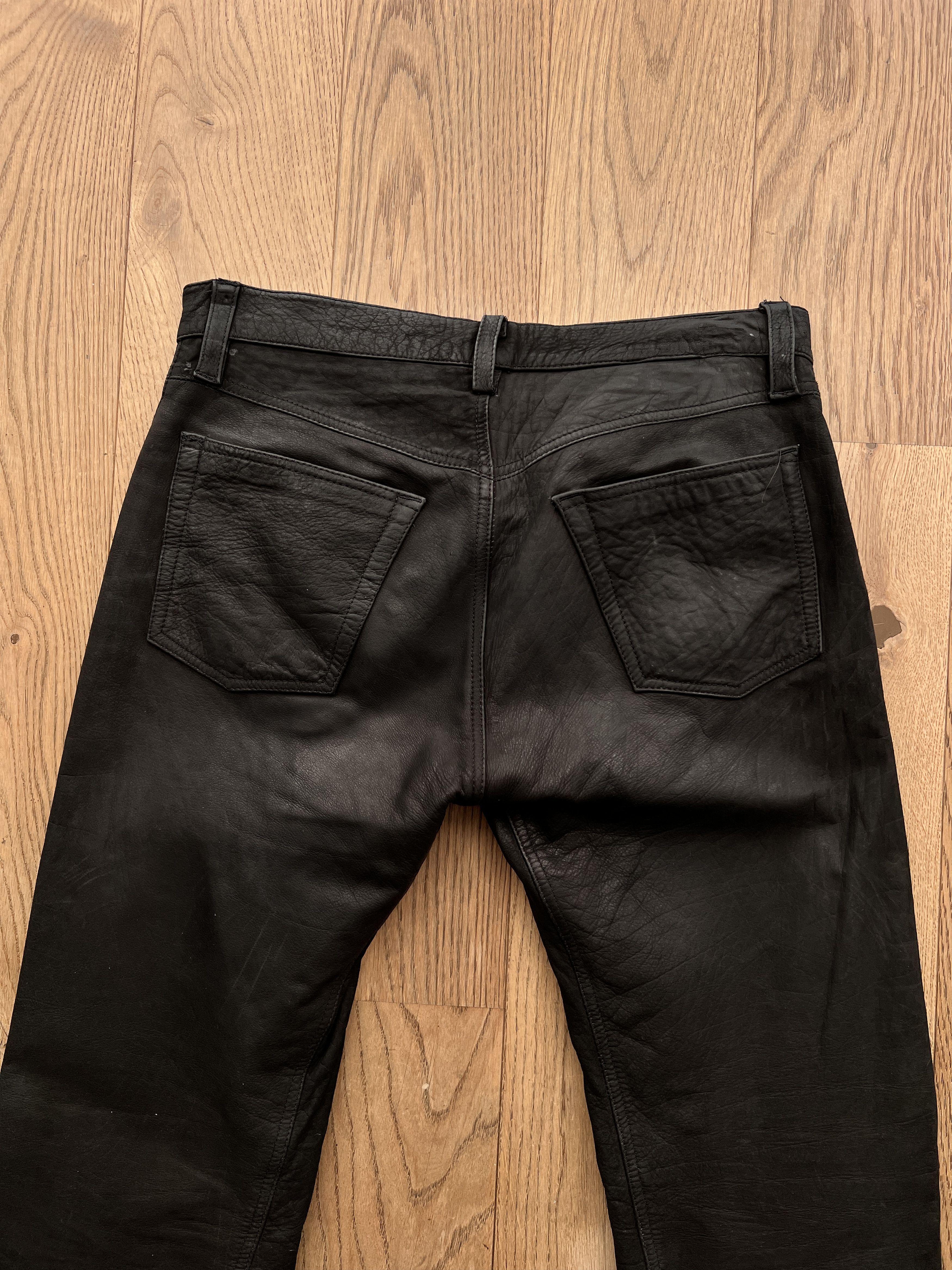If Six Was Nine Crazy! Vintage real soft leather pants true faded y2k racing Size US 31 - 6 Thumbnail