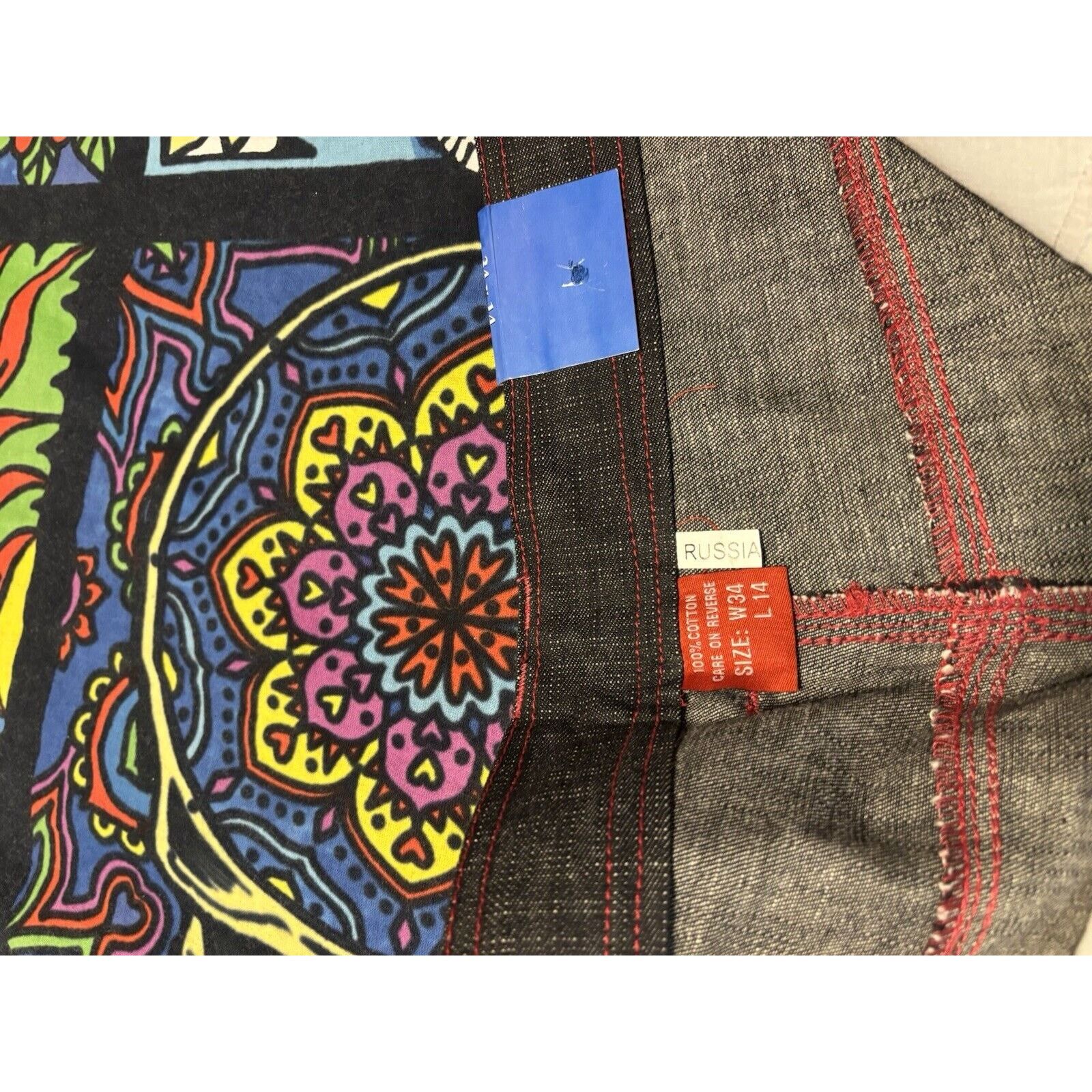 Other y2k platinum B.Q.E black red jorts shorts W34 L 14 NWT baggy Size US 34 / EU 50 - 4 Thumbnail