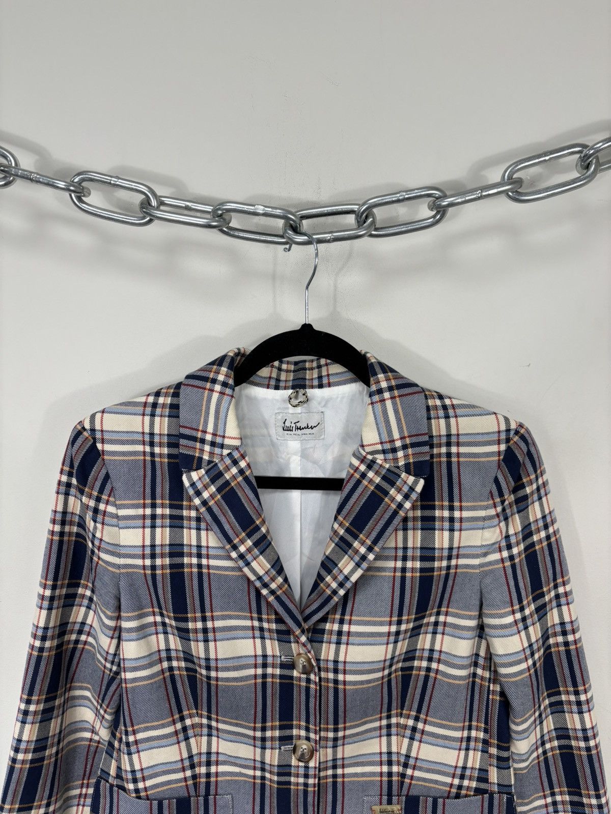Other Luis Trenker Women’s Plaid Check Cotton Blazer Jacket Size M / US 6-8 / IT 42-44 - 2 Thumbnail