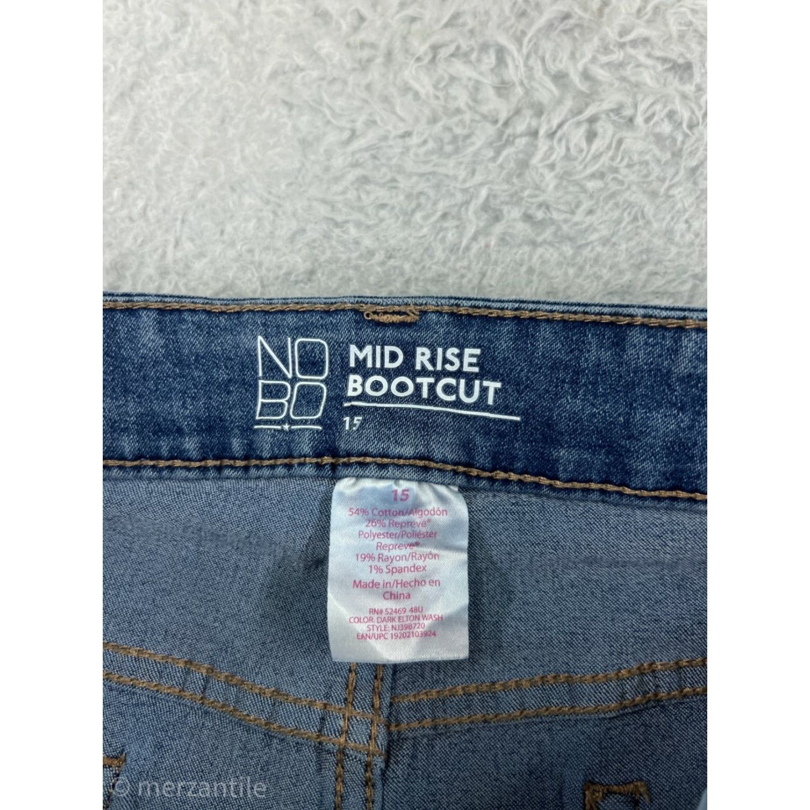 Vintage No Boundaries Jeans Womens 15 Blue Denim Bootcut Medium Wash Cotton Blend Size 36" / US 14 / IT 50 - 4 Thumbnail
