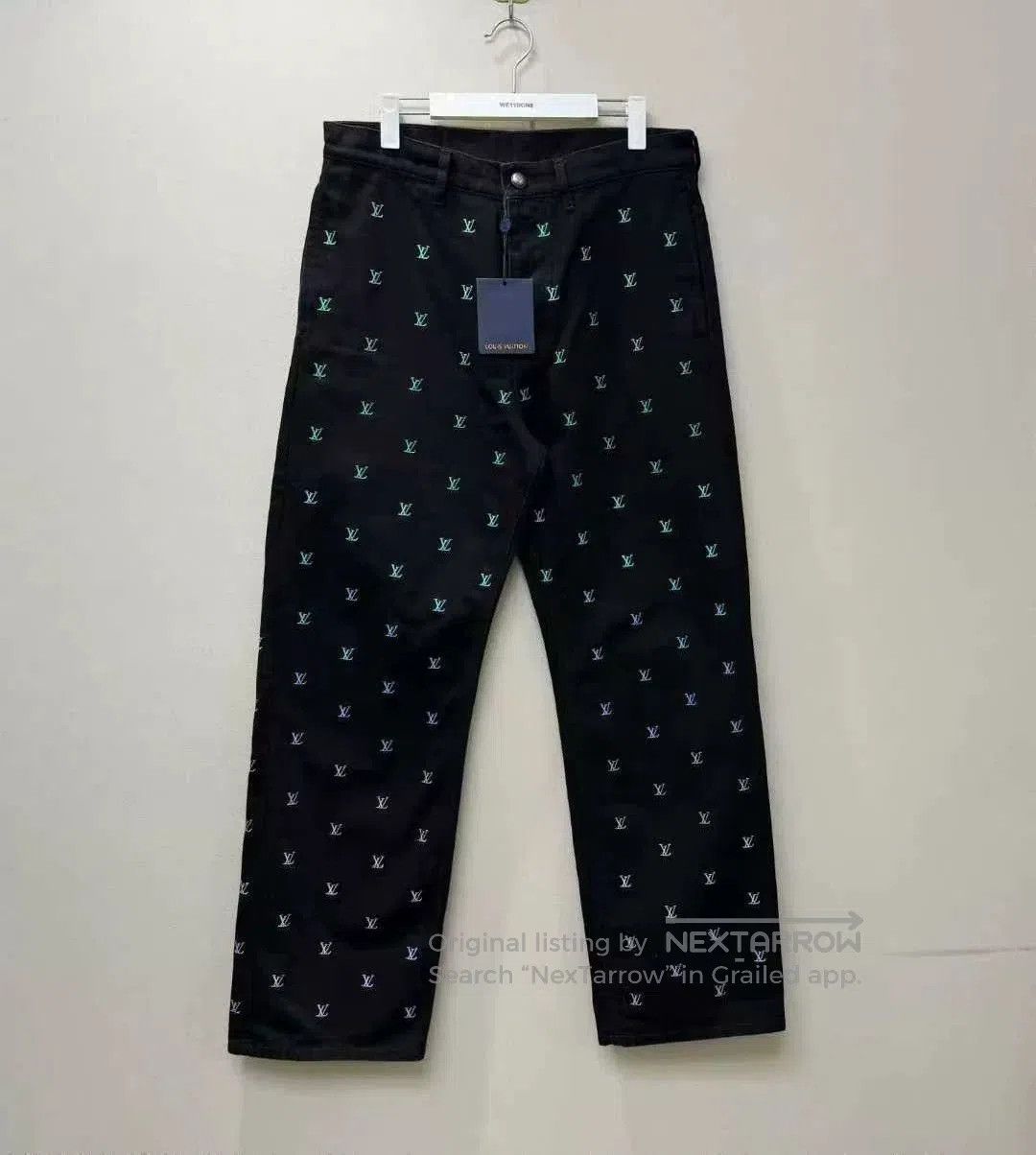 Louis Vuitton louis vuitton embroidered logo denim pants. Size US 32 / EU 48 - 1 Thumbnail