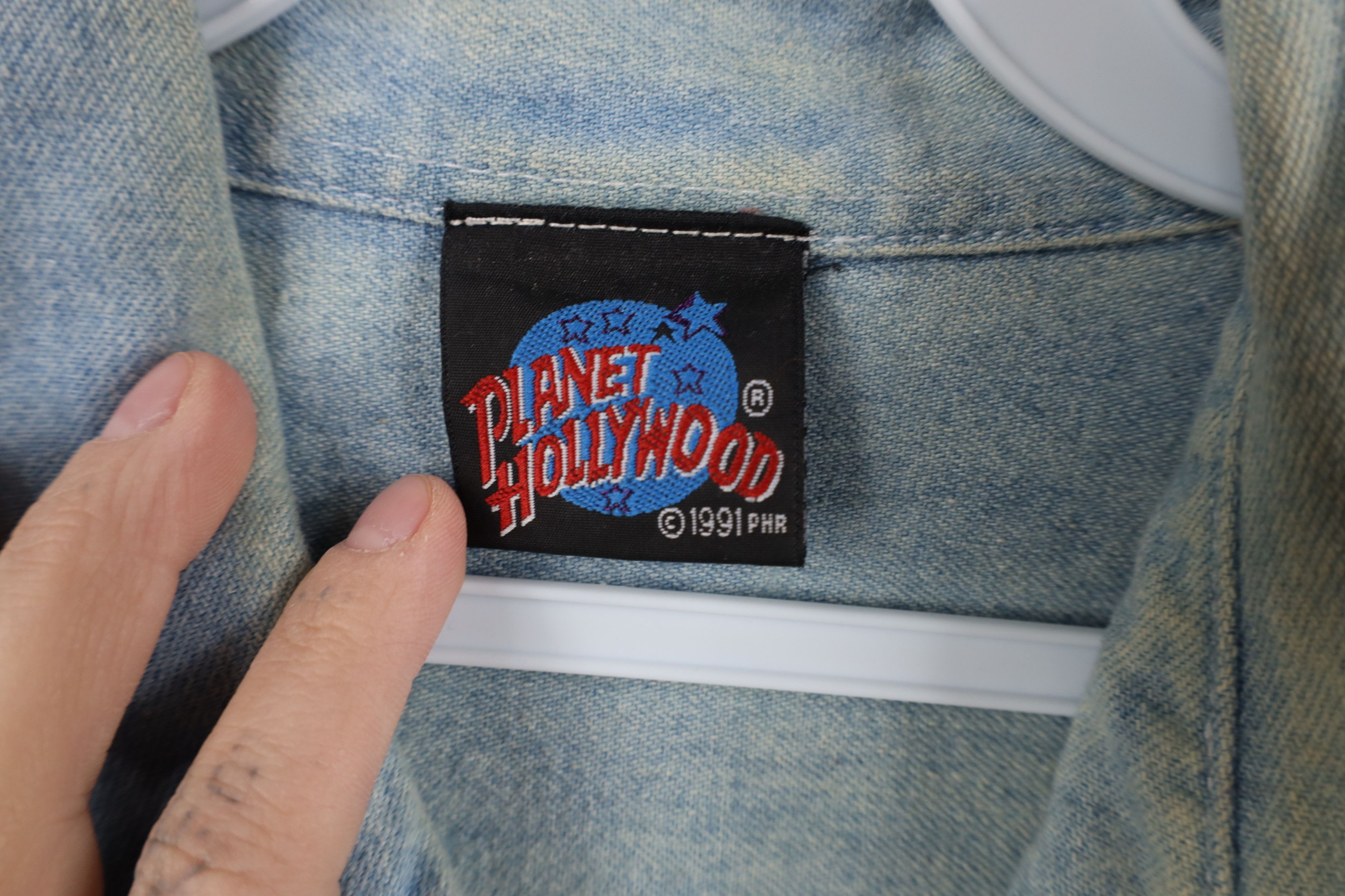 Vintage Vintage 90s Planet Hollywood Vegas Denim Button Down Shirt Size US XL / EU 56 / 4 - 9 Thumbnail