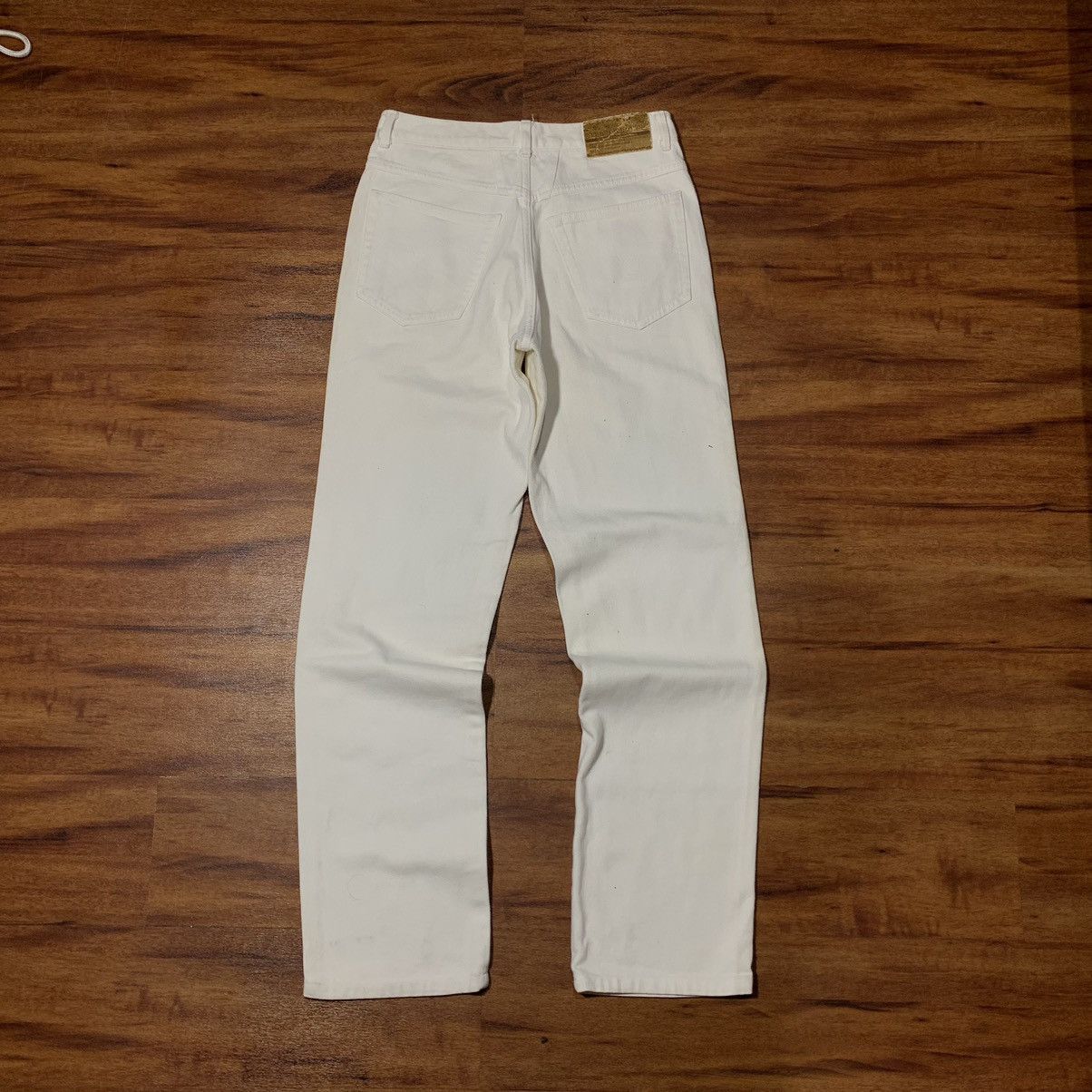 Marithe + Francois Girbaud Marithe Francois Girbaud White Denim Pant Size US 29 - 2 Thumbnail