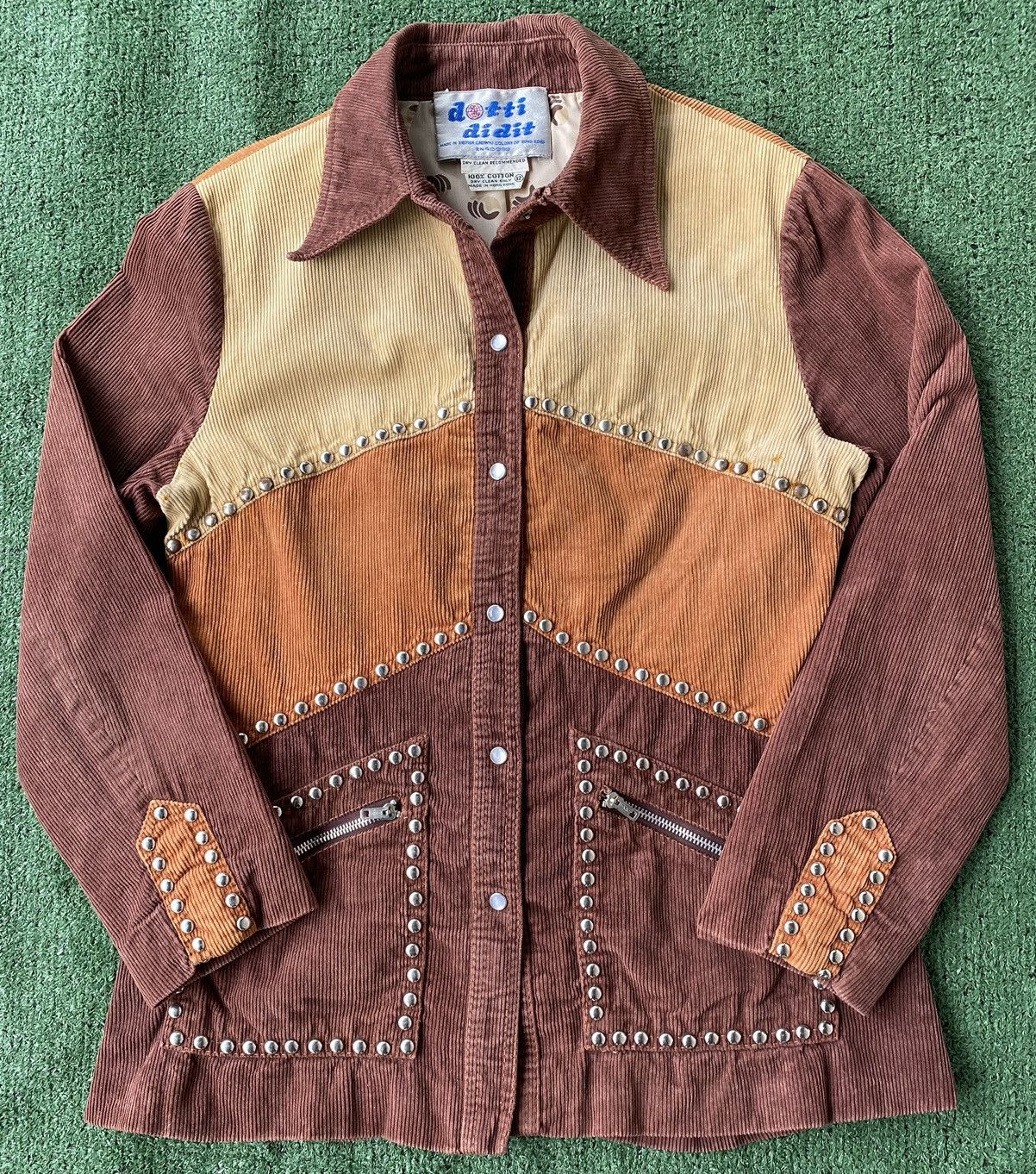 Vintage VTG 70’s Dotti Didit Corduroy Silver Studded Jacket Womens Size S / US 4 / IT 40 - 1 Thumbnail