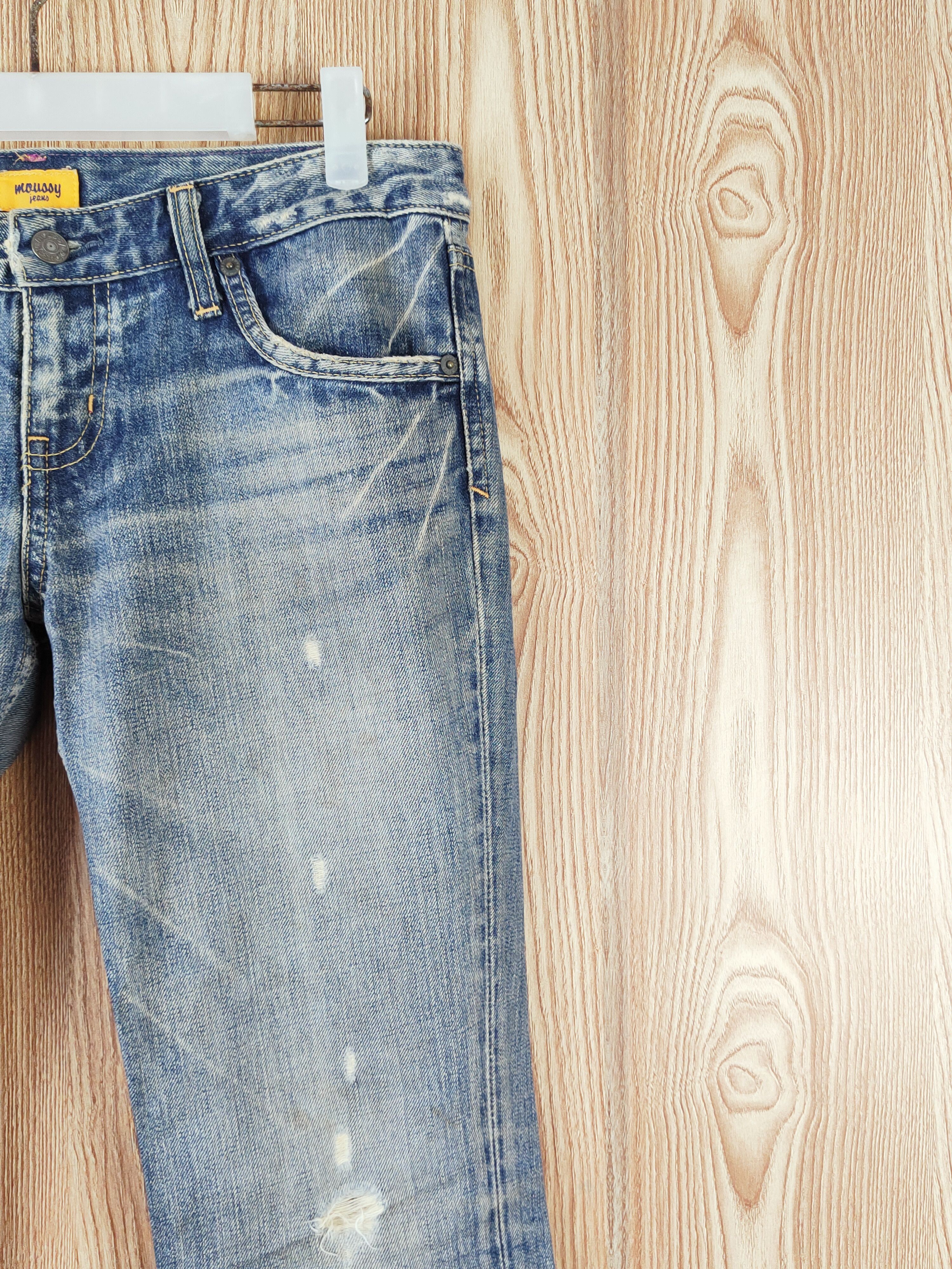 Japanese Brand Moussy Blue Distressed Ripped Jeans #W657 Size 30" / US 8 / IT 44 - 5 Thumbnail