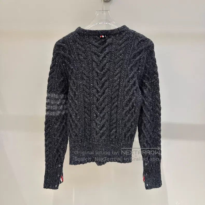 Thom Browne Thom Browne Heather Grey Classic Logo Wool Sweater Size US M / EU 48-50 / 2 - 5 Thumbnail