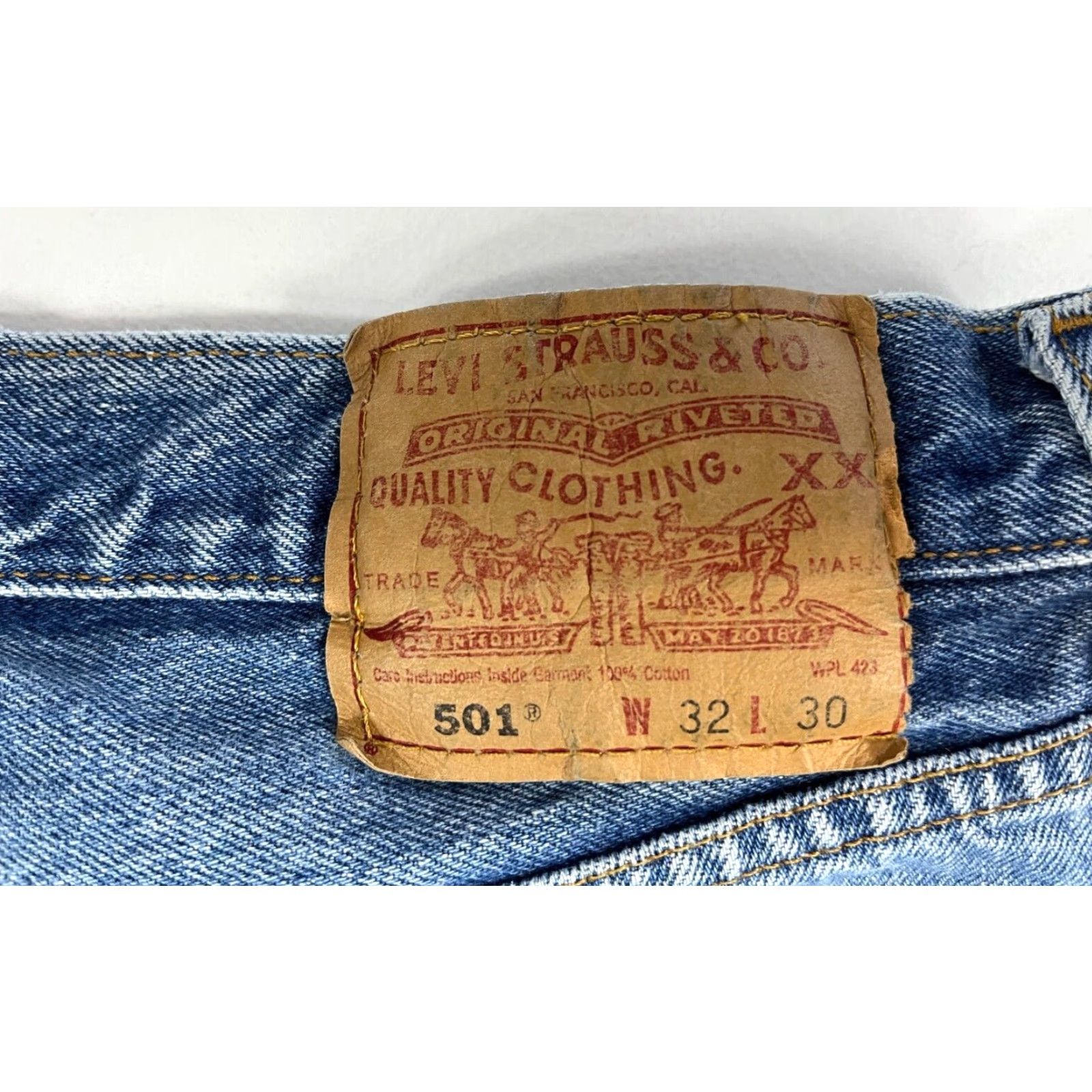 Levi's VINTAGE Levi's 501 XX Jeans Shirt Jeans Men's Classic Straight Blue 32x30 Regular Renewed Modern 90s style Mens Size US 32 / EU 48 - 6 Thumbnail