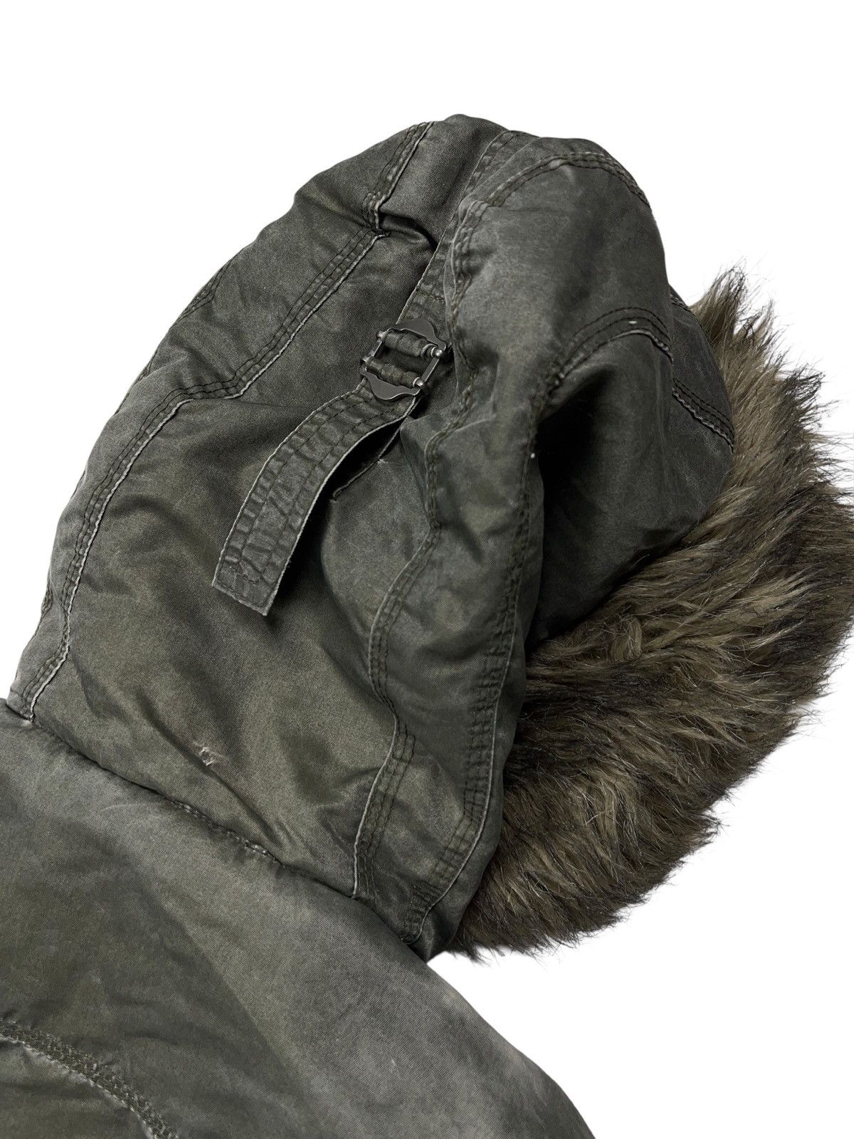 If Six Was Nine Vintage y2k Cropped Faux Fur Alaska Bomber Jacket Washed Size XS / US 0-2 / IT 36-38 - 7 Thumbnail