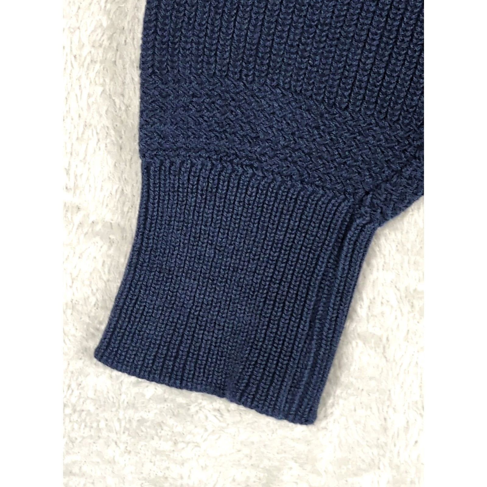 Vintage VINTAGE L.L. Bean Sweater Men’s L Blue Henley Knit Pullover flaw Shuades? Size US L / EU 52-54 / 3 - 4 Thumbnail