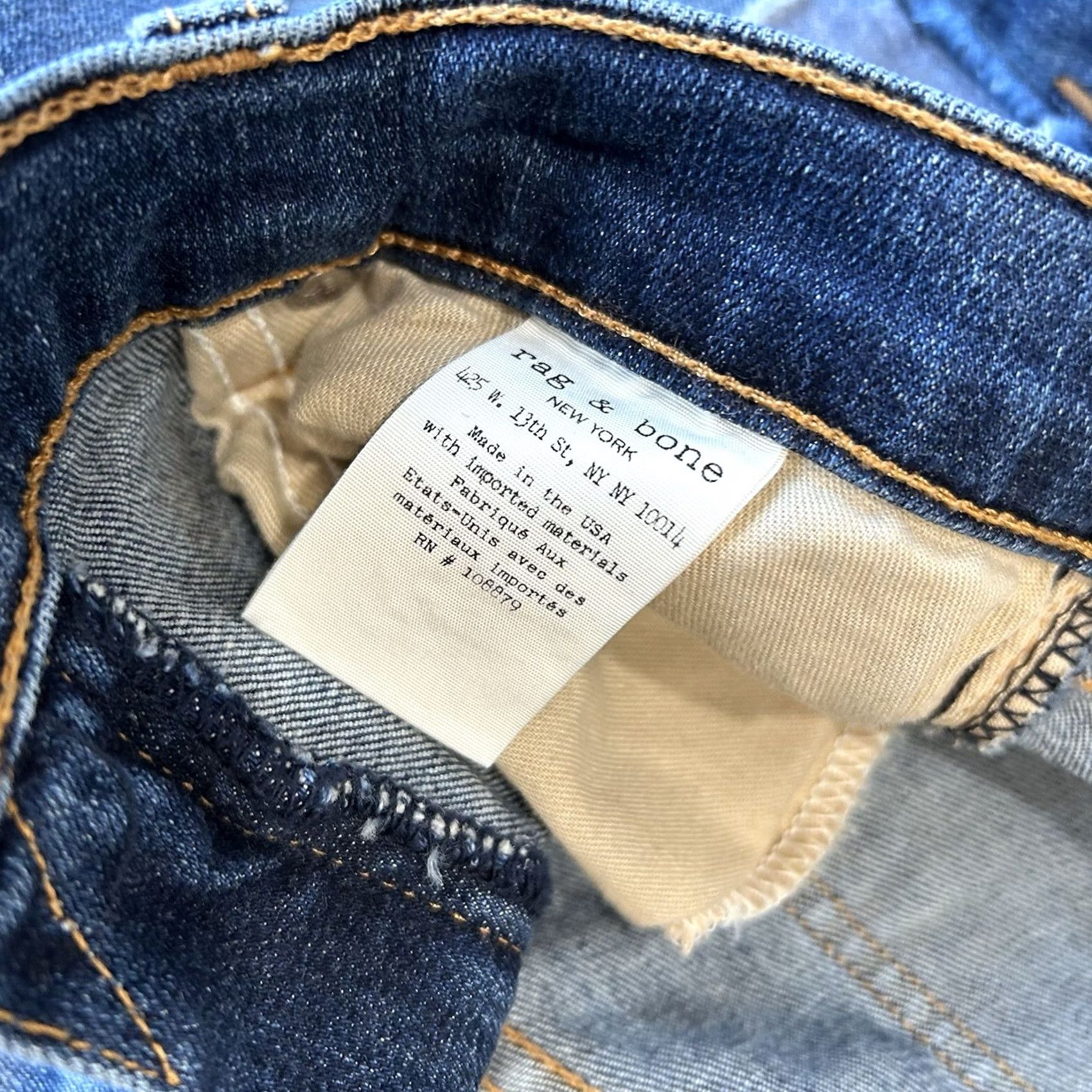 Rag & Bone VINTAGE Rag & Bone Skinny Patchwork Denim Blue Jeans USA Made Women’s 27x30 Size 27" / US 4 / IT 40 - 7 Thumbnail