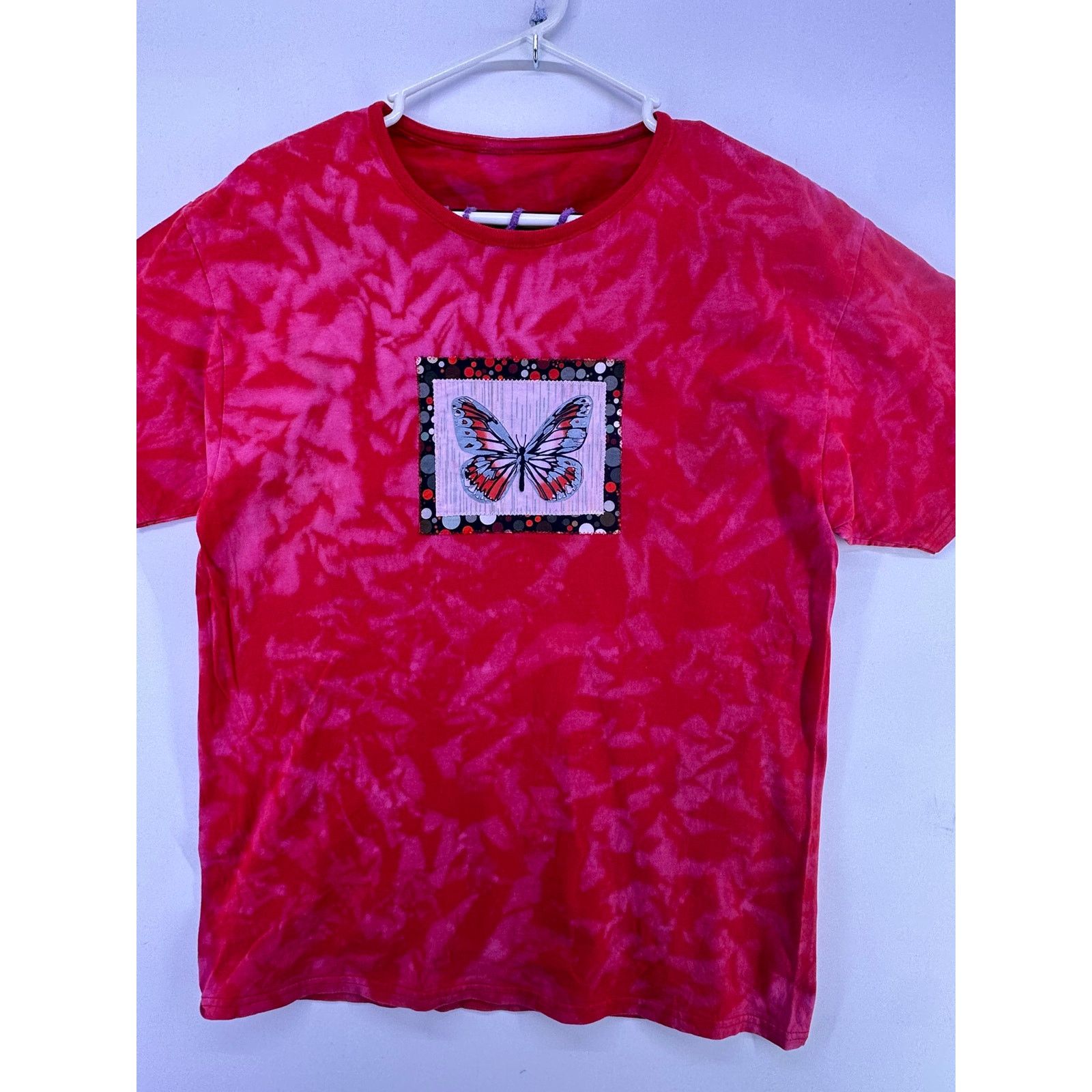 & Other Stories Framed Butterfly Red Tie Dye Shirt Size M/L Size M / US 6-8 / IT 42-44 - 3 Thumbnail