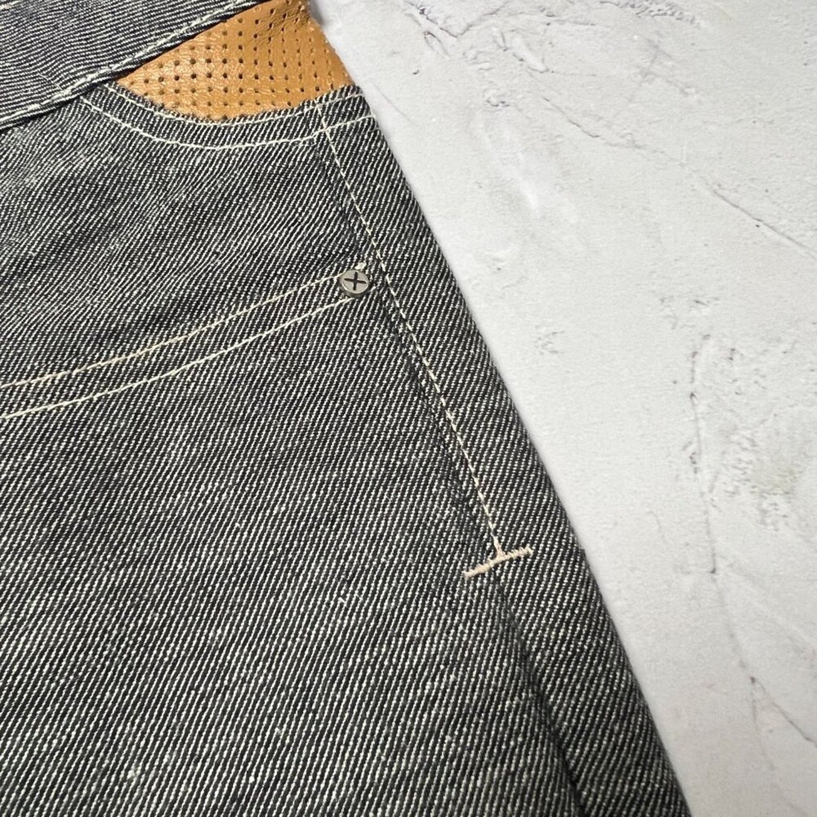 Other Koperhaus Gray Leather Detail Jeans Size 29 Straight Denim Size 29" - 10 Thumbnail