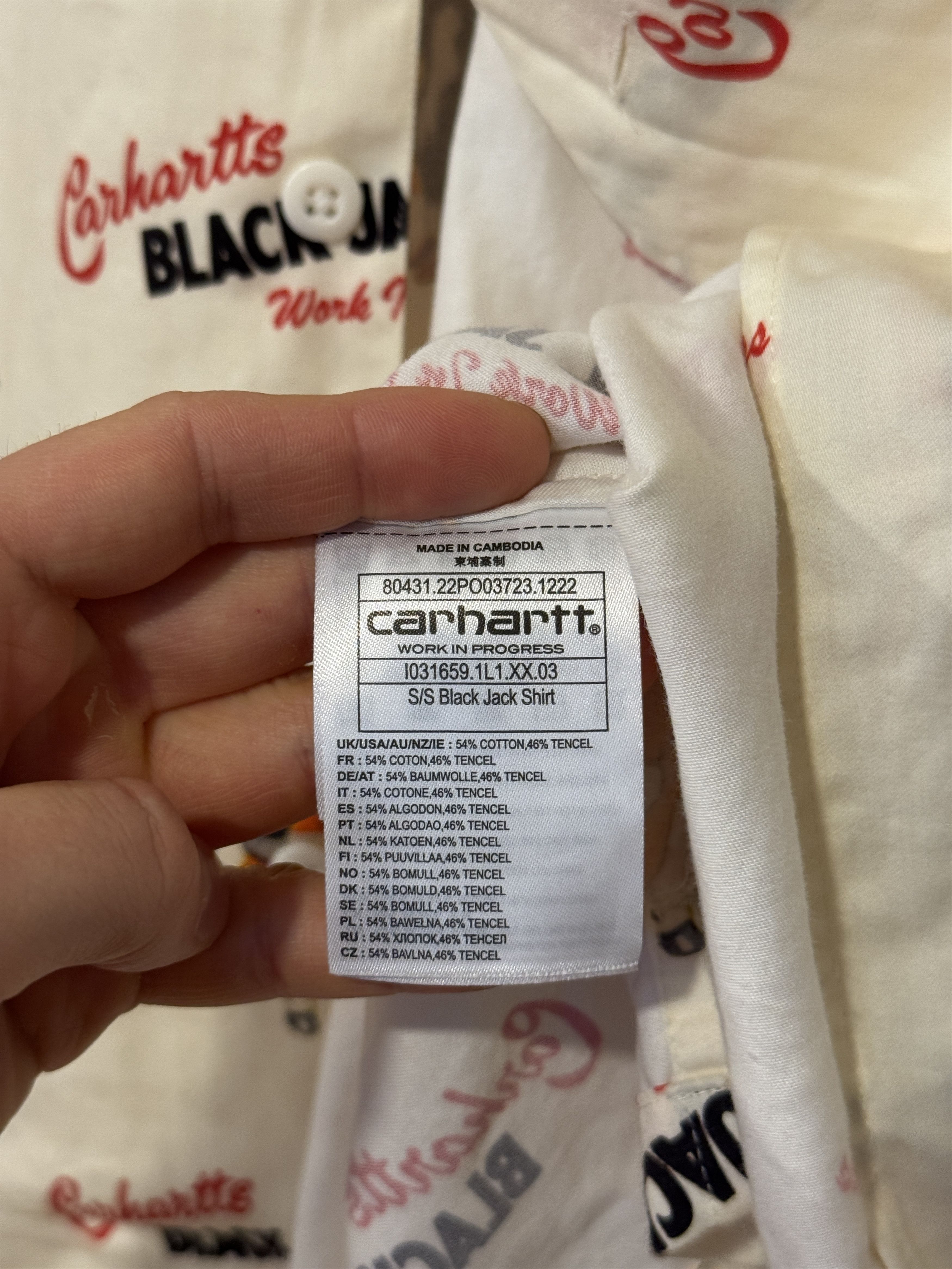 Carhartt Wip Carhartt WIP S/S black jack shirt white S Size US S / EU 44-46 / 1 - 5 Thumbnail